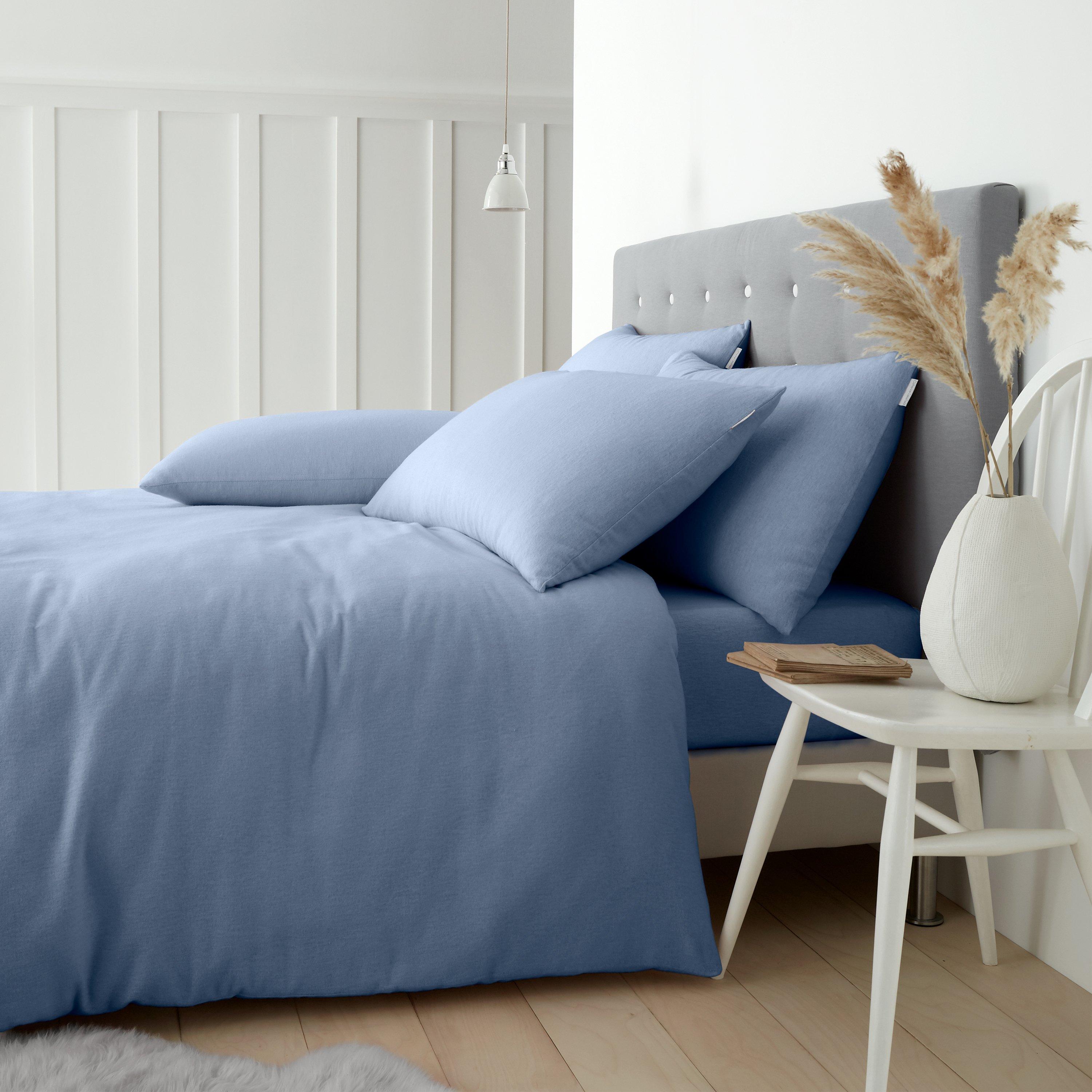 Catherine Lansfield  Brushed Cotton Duvet Cover Set - Lansfield Blue - Single