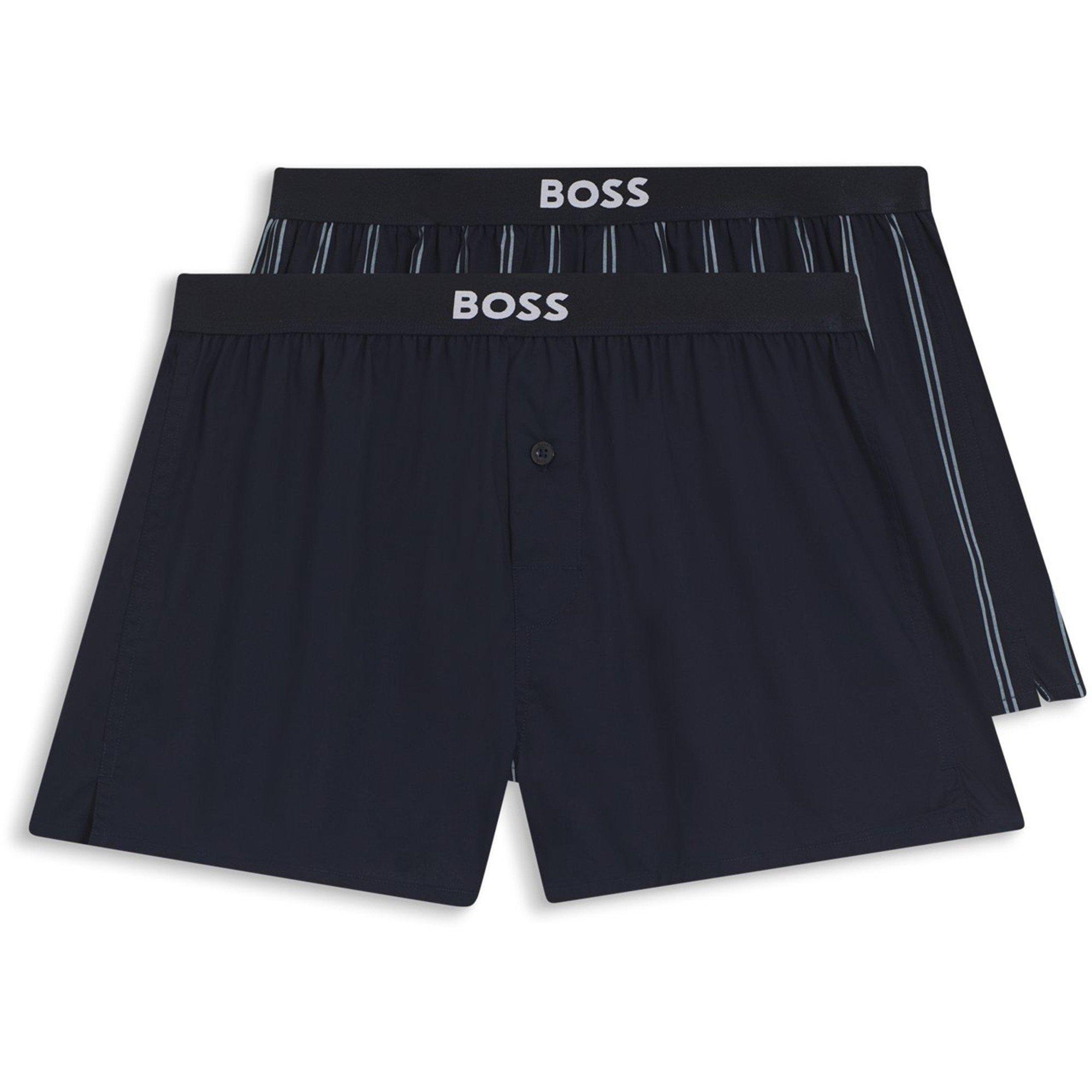 Boss Men's 2P Boxer Shorts - Dark Blue - M