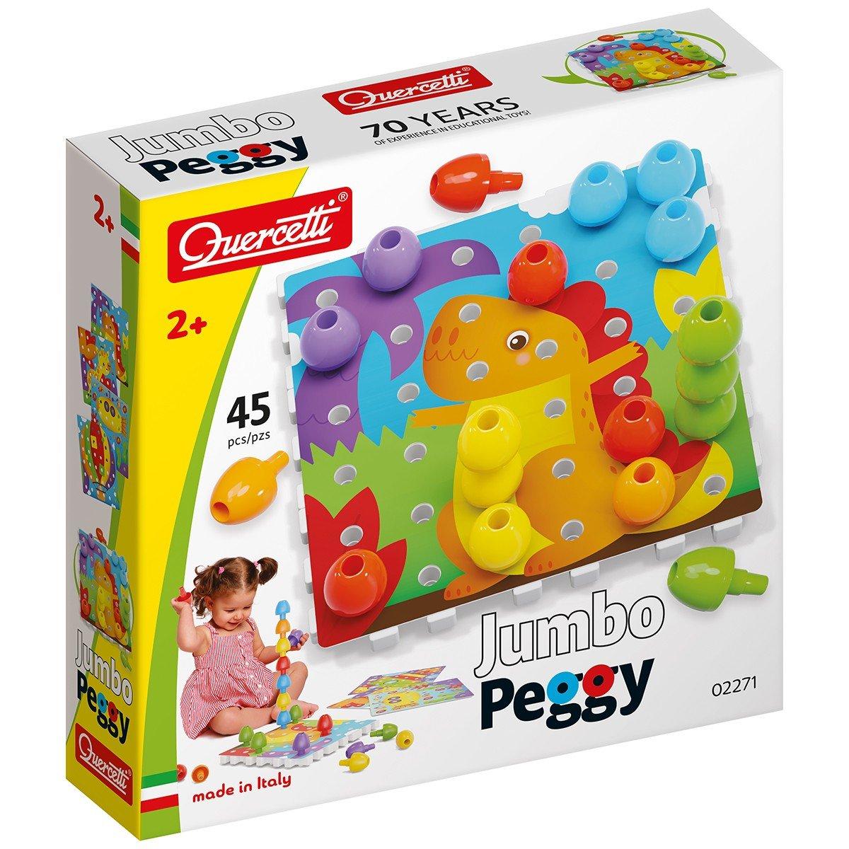 Quercetti  Infant Jumbo Peggy - 45 Pieces - 