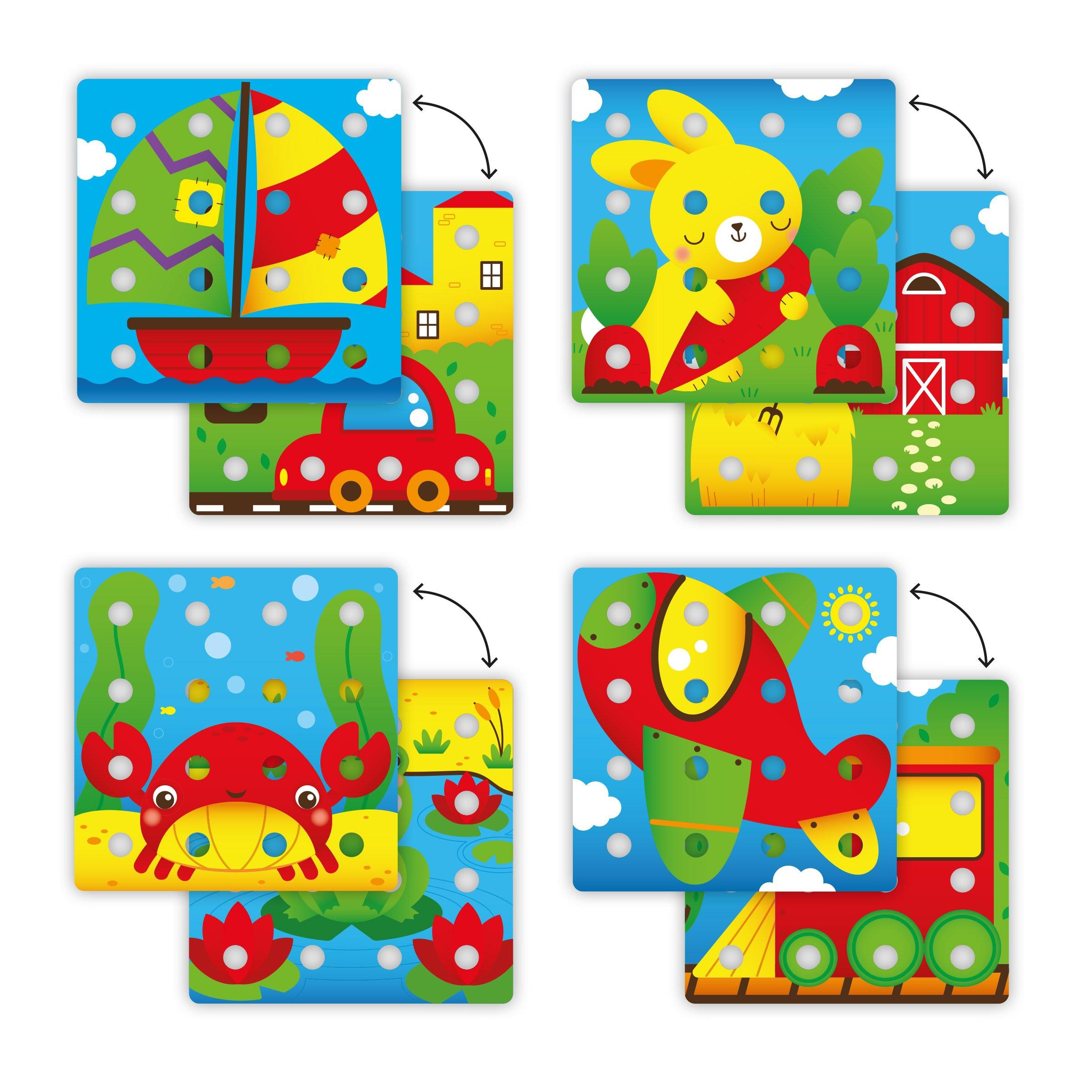 Multi - Quercetti - Jumbo Peggy - 20 Pieces - 5