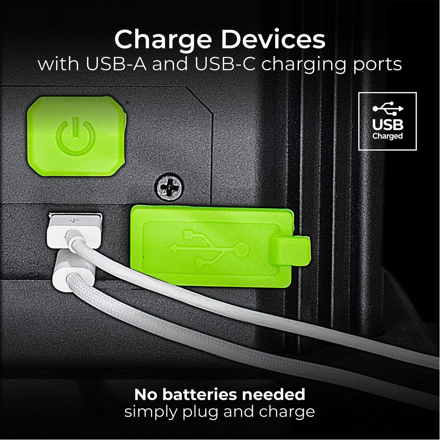 Green And Black - Luceco - Luceco Worklight Open Area Heavy Duty 7150lm - 8