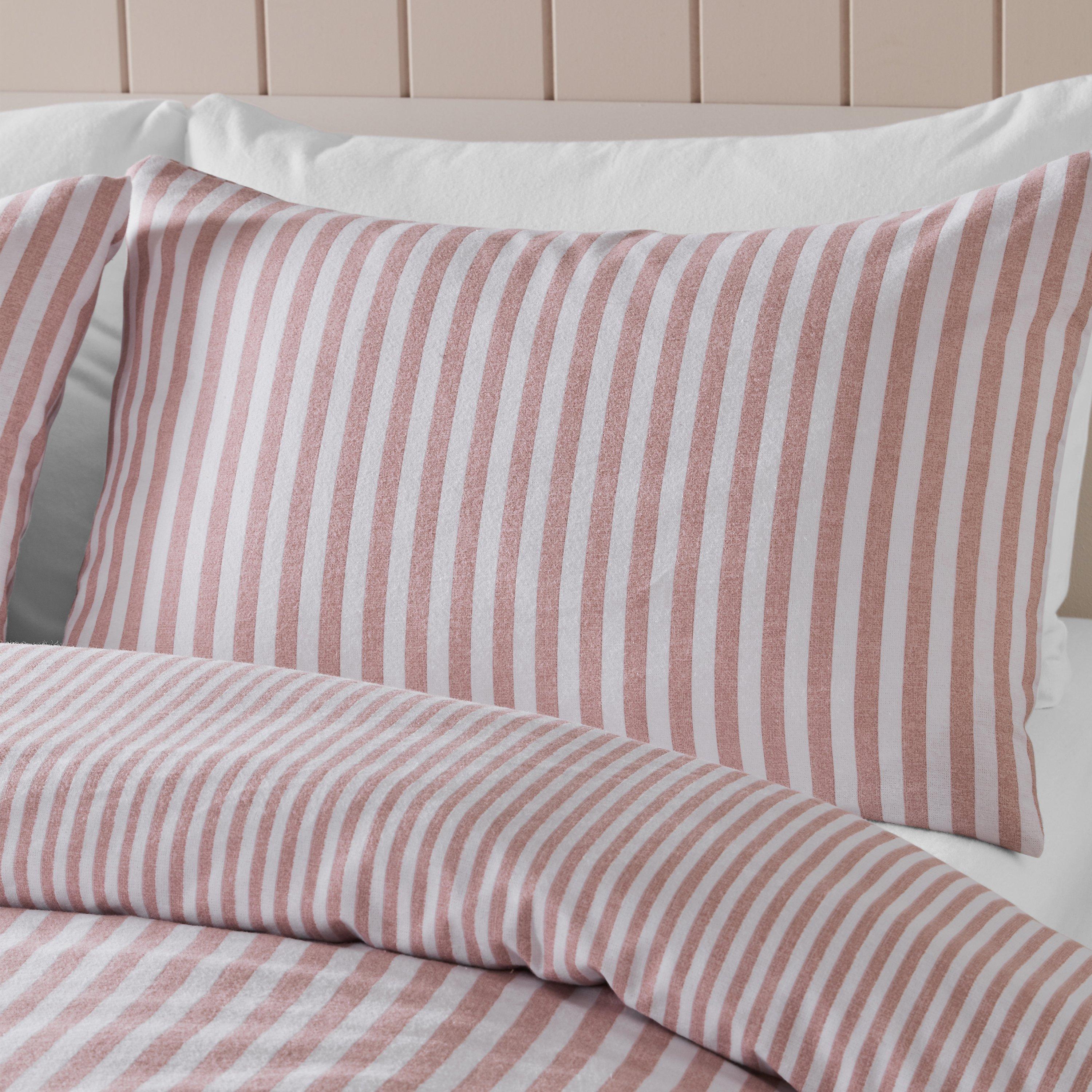 Rumenilo - Catherine Lansfield - Brushed Cotton Stripe Reversible Duvet Cover Set - 3