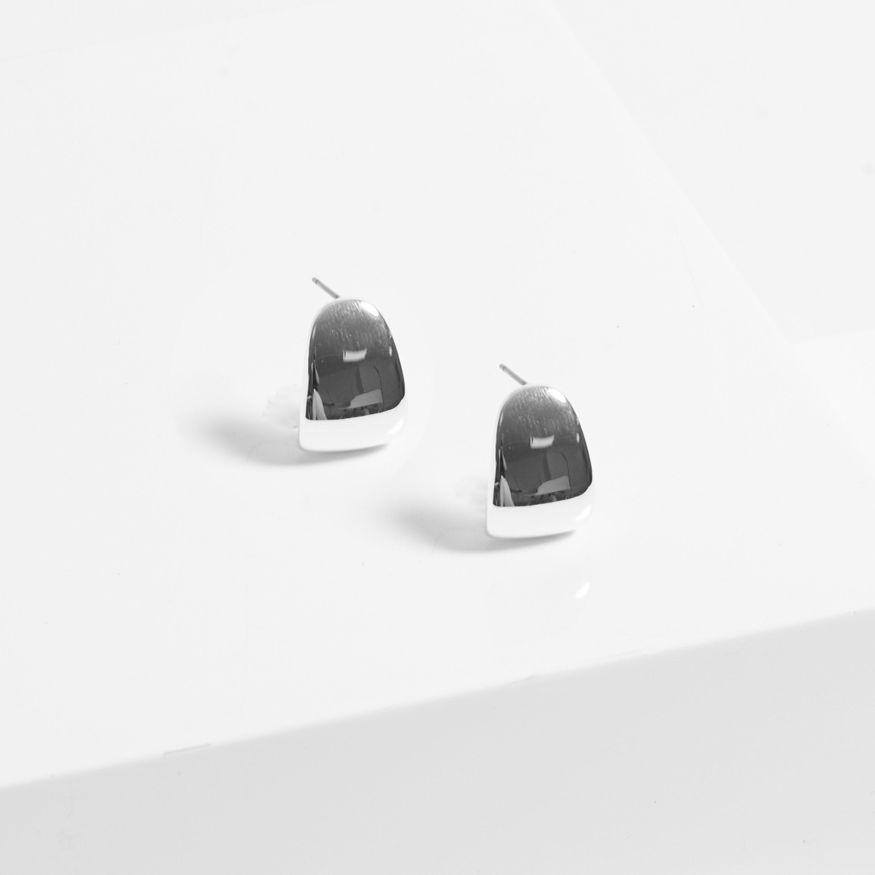 Silver - Jon Richard - Silver Plated Polished Curved Earrings - 2