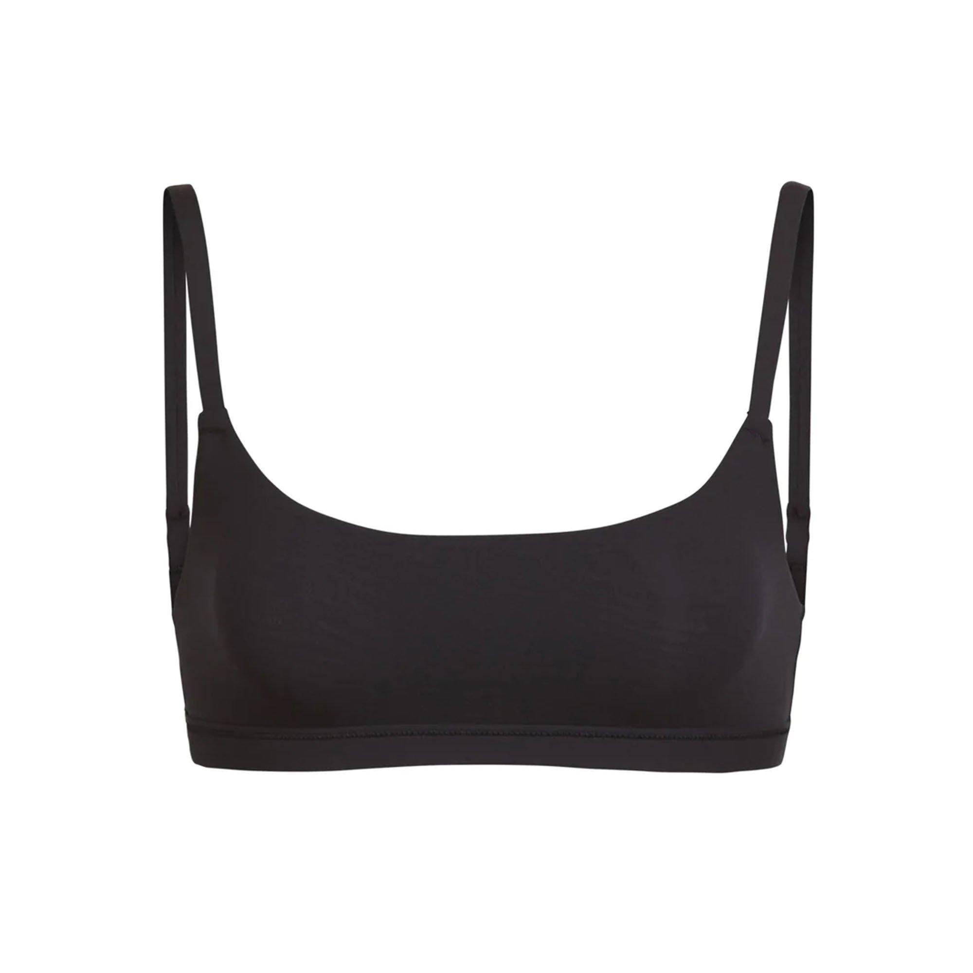 SKIMS Womens Fits Everybody Scoop Bralette - Onyx - Size 22 (4XL)