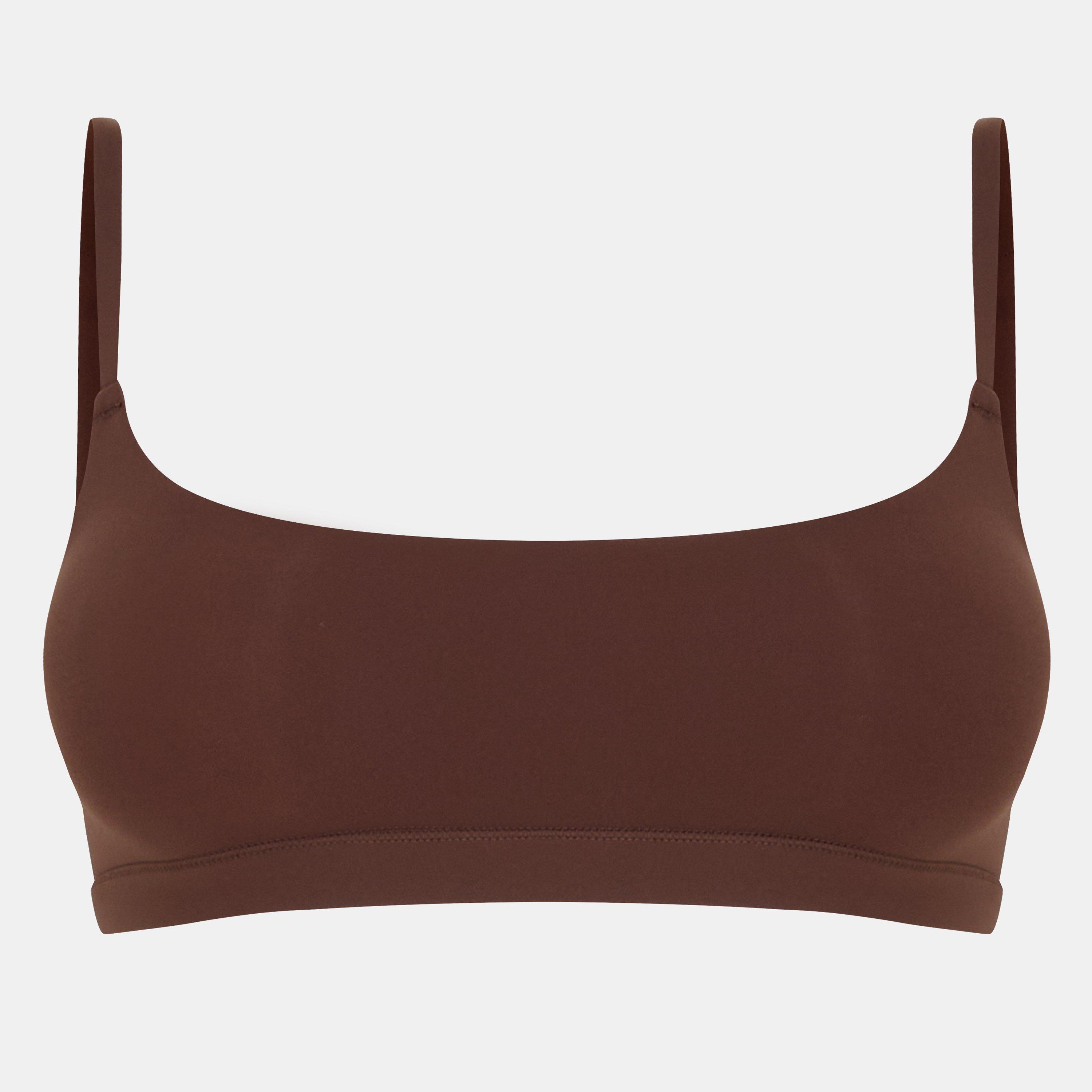 SKIMS Womens Fits Everybody Scoop Bralette - Cocoa - Size 14 (L)
