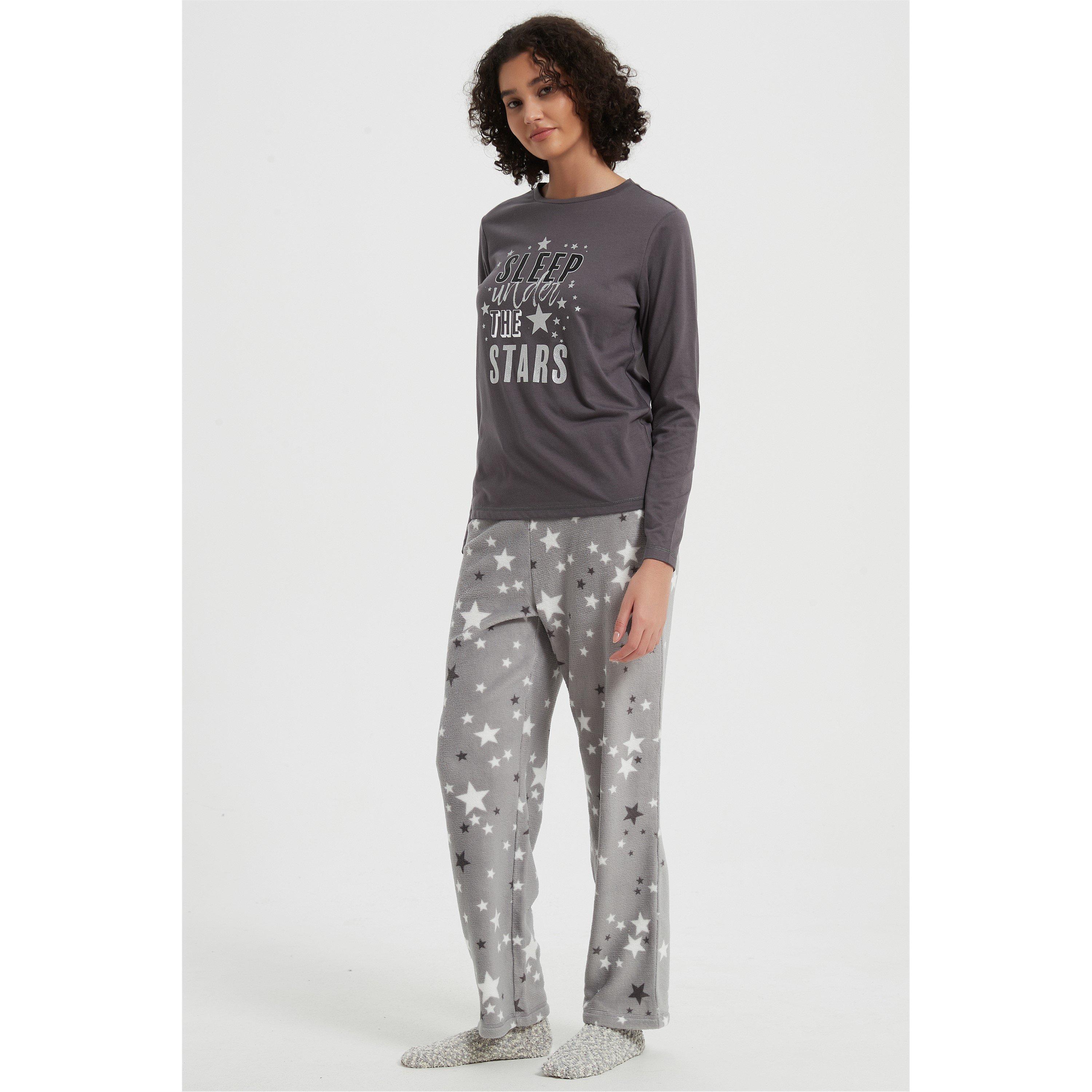 Grey - Linea - Long-Sleeve Pyjama Set - 2