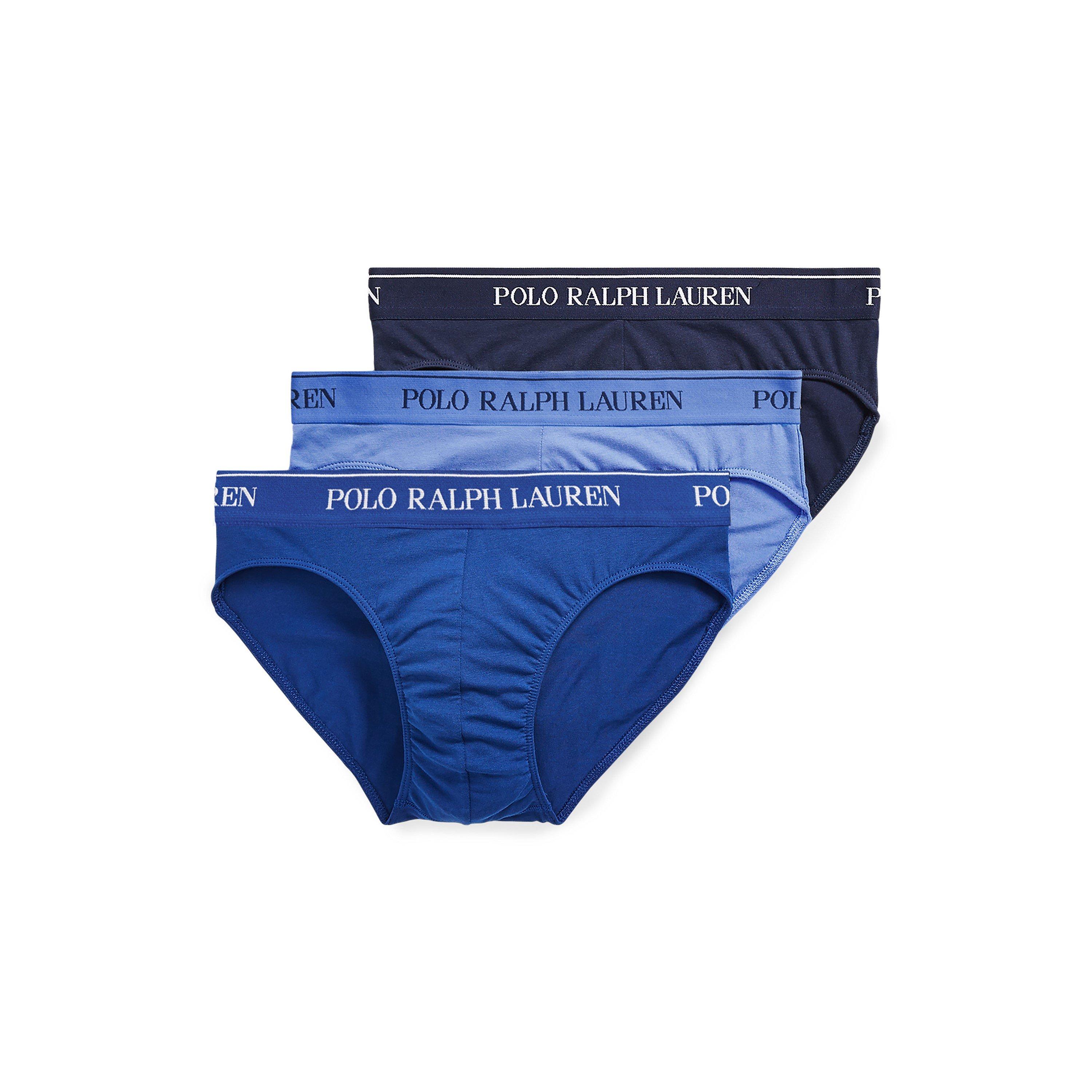 Blue Multi - Polo Ralph Lauren - Men's Cotton 3-Pack Boxer Briefs - 1