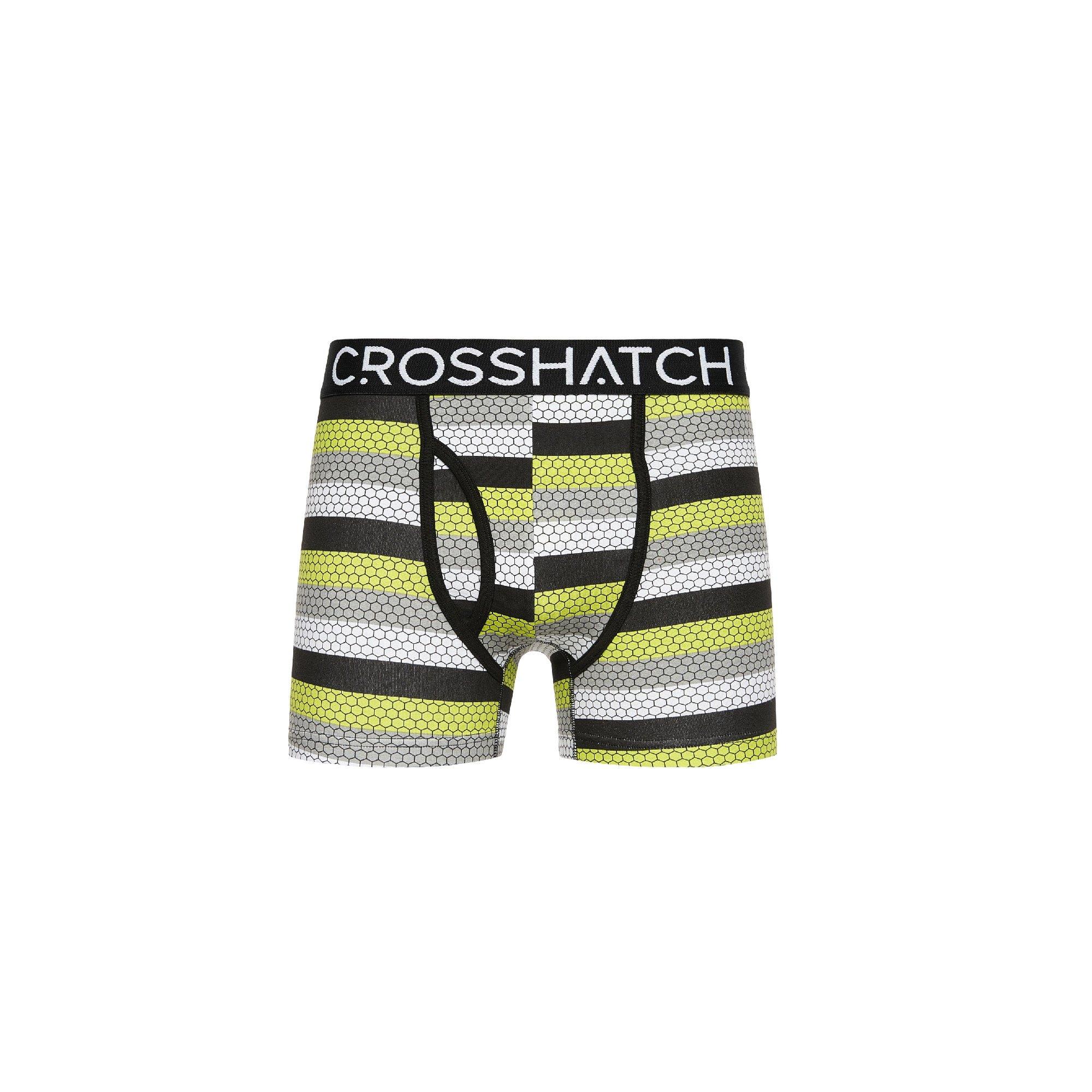 Lime - Crosshatch - Men's Crystaline 3 Pack Boxer Briefs - 4
