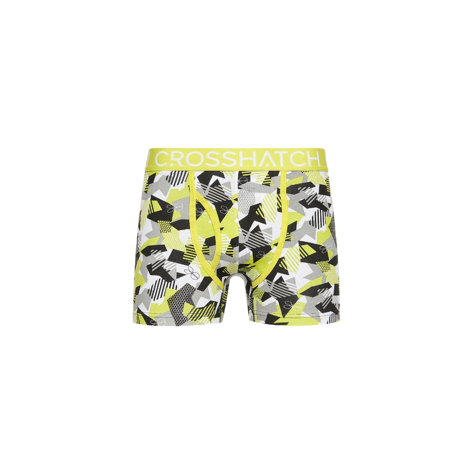 Lime - Crosshatch - Men's Crystaline 3 Pack Boxer Briefs - 5
