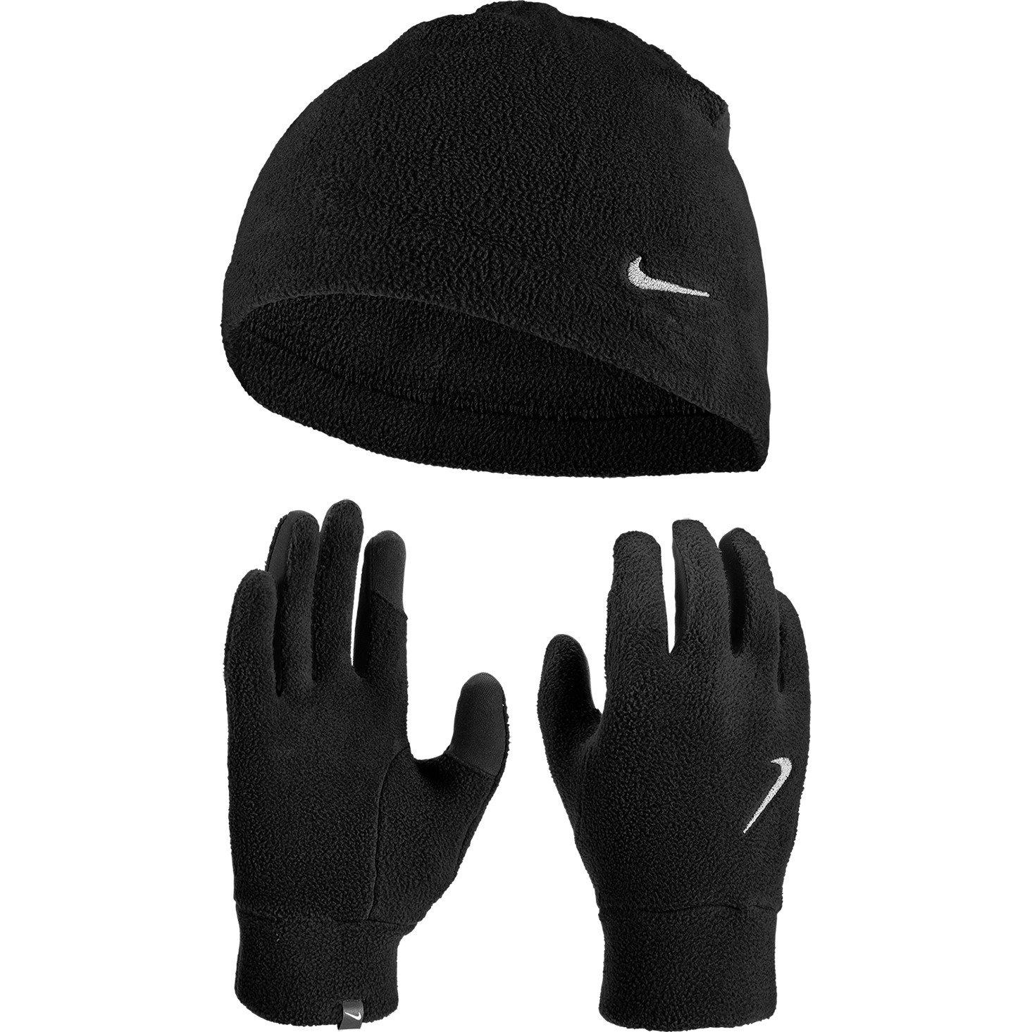 Zwart/Zilver - Nike - Fleece Hat & Glove Set