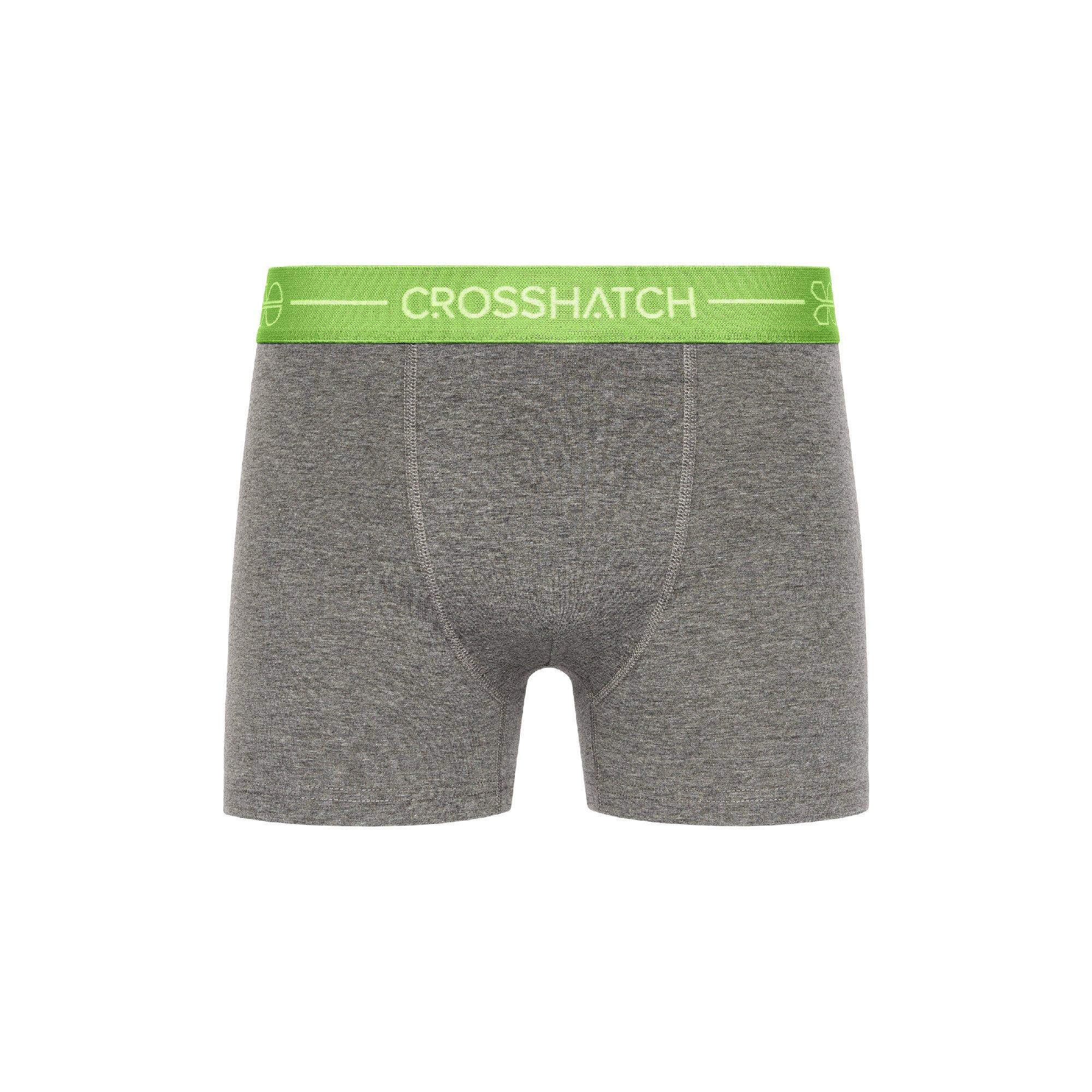 Charcoal Marl - Crosshatch - Men's Astral 3 Pack Boxer Briefs - 3