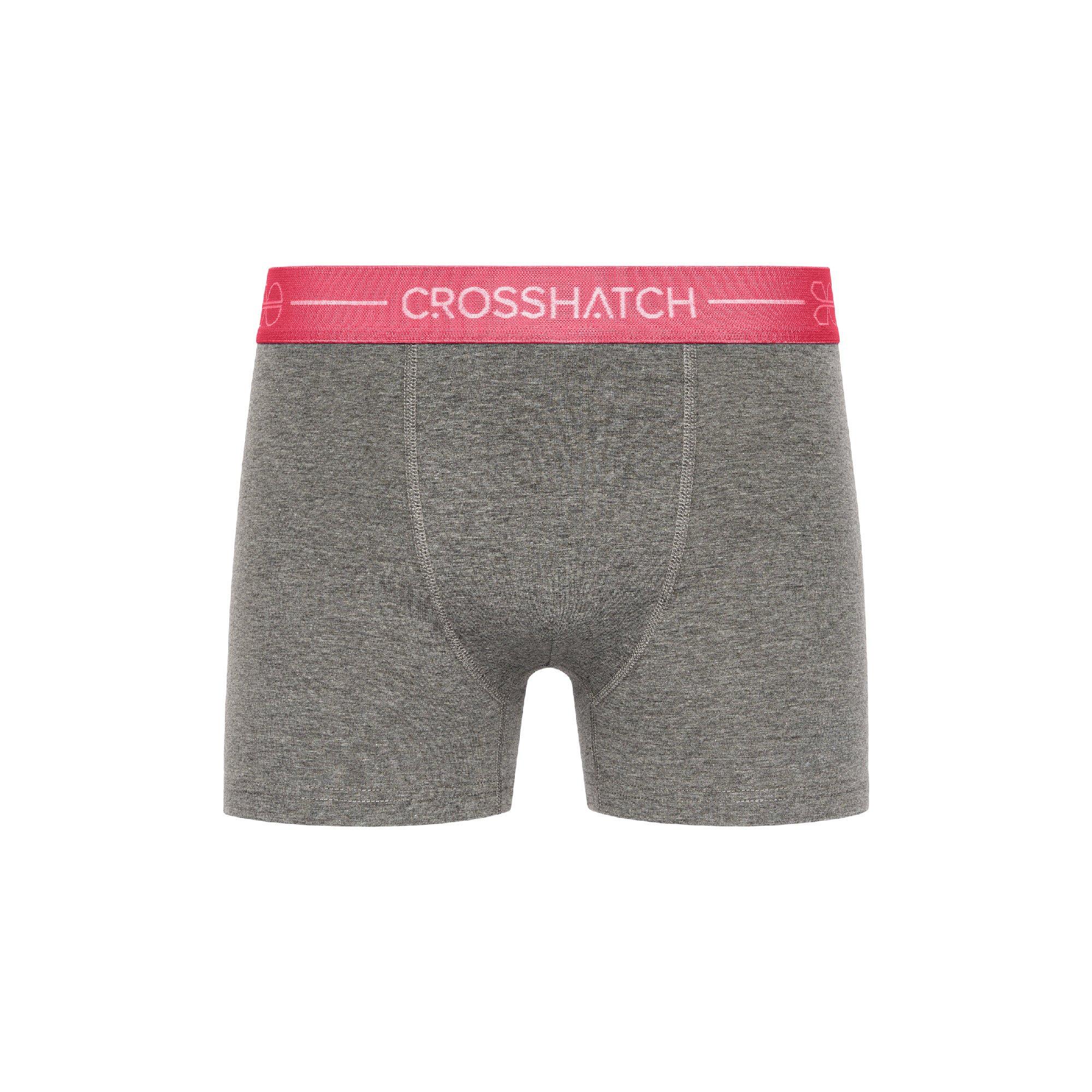 Charcoal Marl - Crosshatch - Men's Astral 3 Pack Boxer Briefs - 4