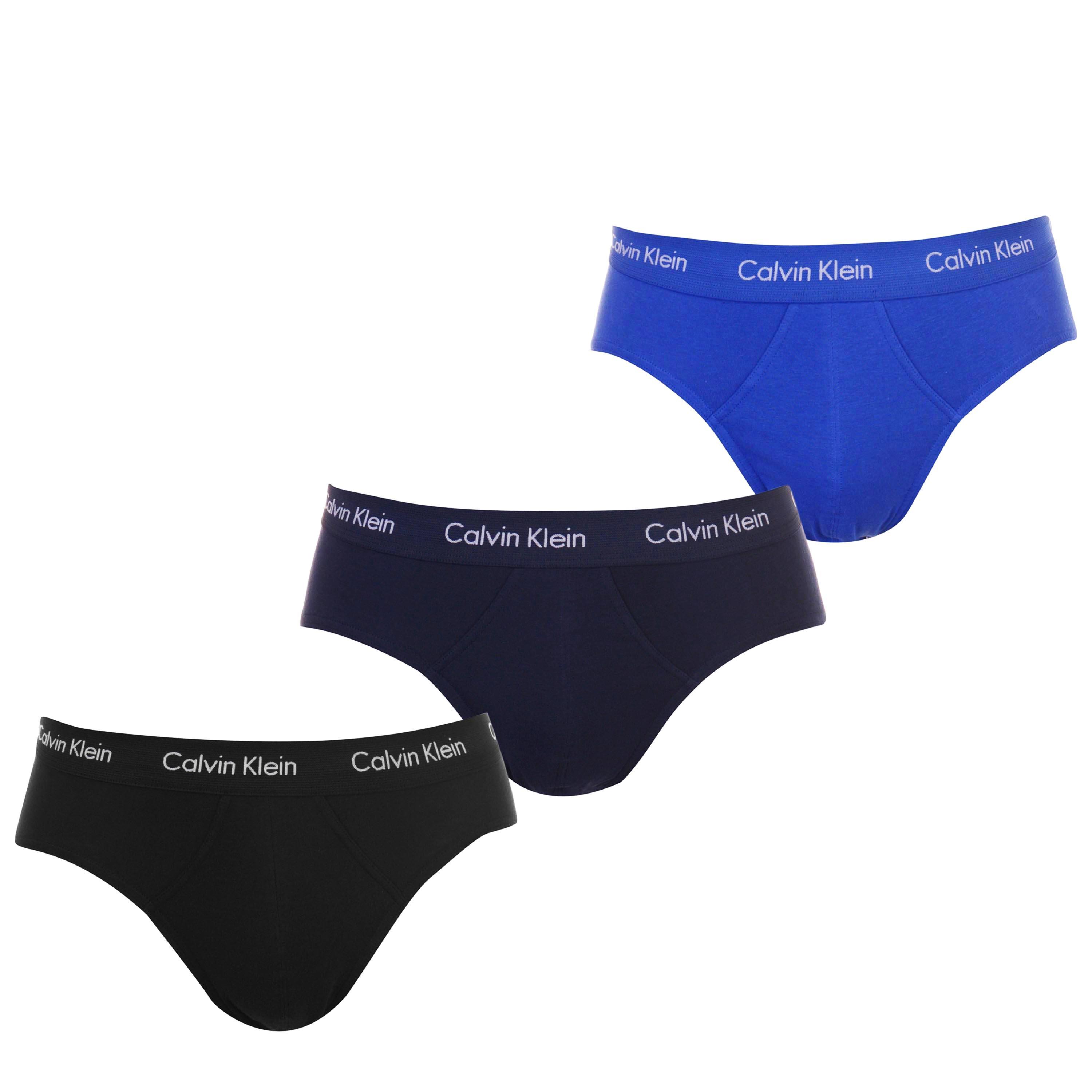 Calvin Klein 3 Pack Briefs - Blk/Nvy/Blu - L