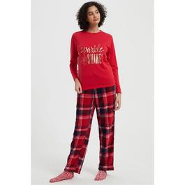 Linea Ladies Sparkle Pyjama and Sock Gift Set