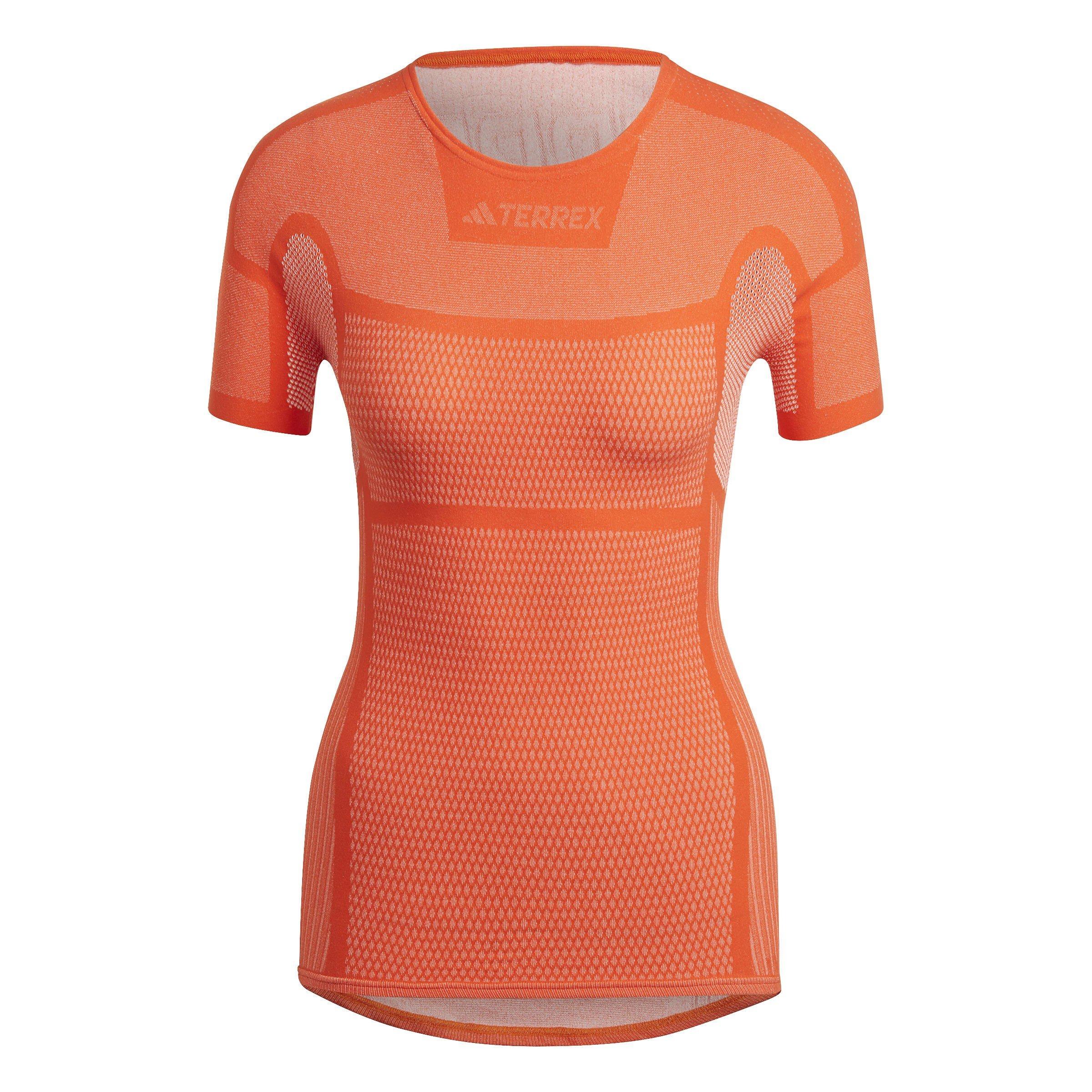 Semi Im Ornge - adidas - Drynamo Short Sleeve Light Training Top Womens - 1