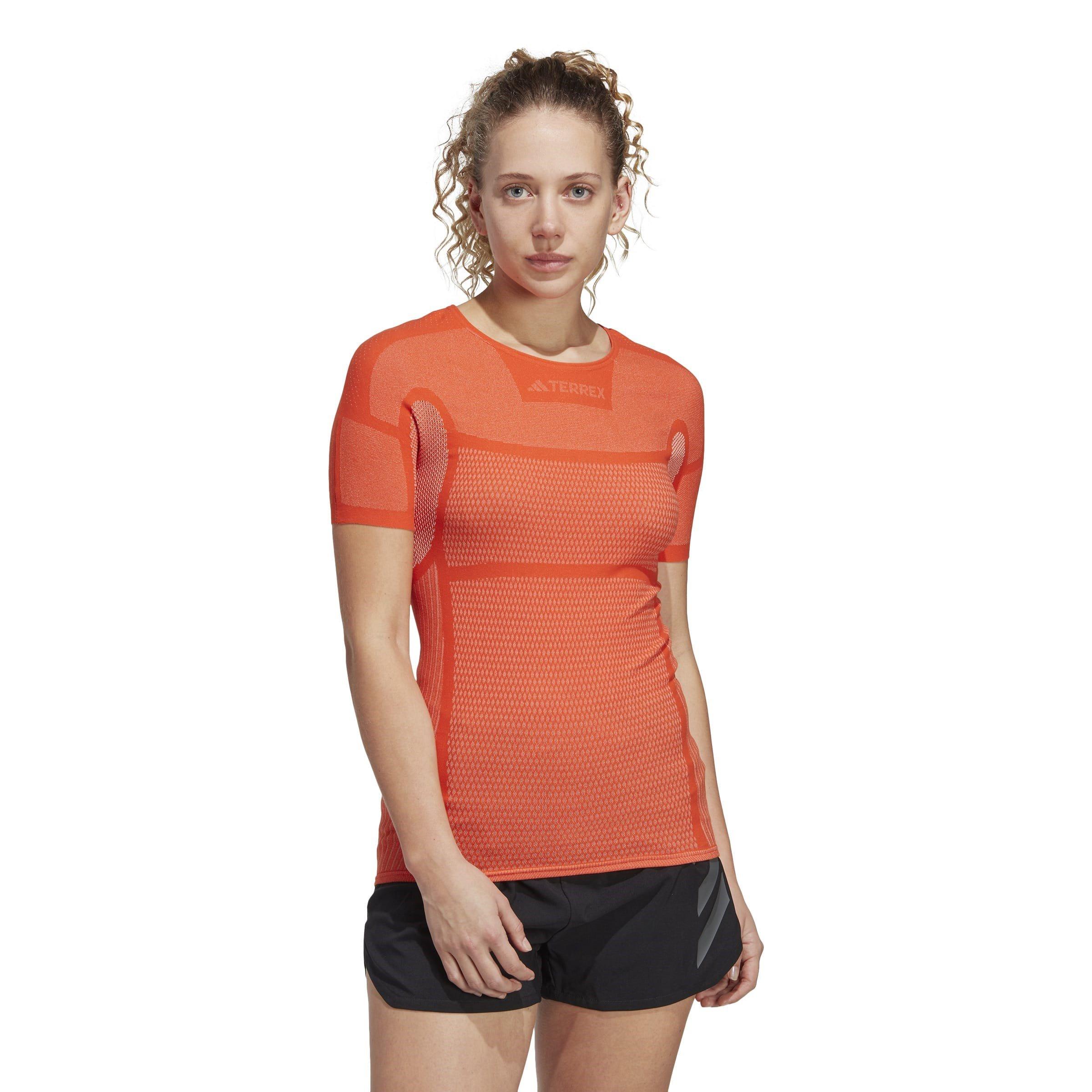 Semi Im Ornge - adidas - Drynamo Short Sleeve Light Training Top Womens - 2