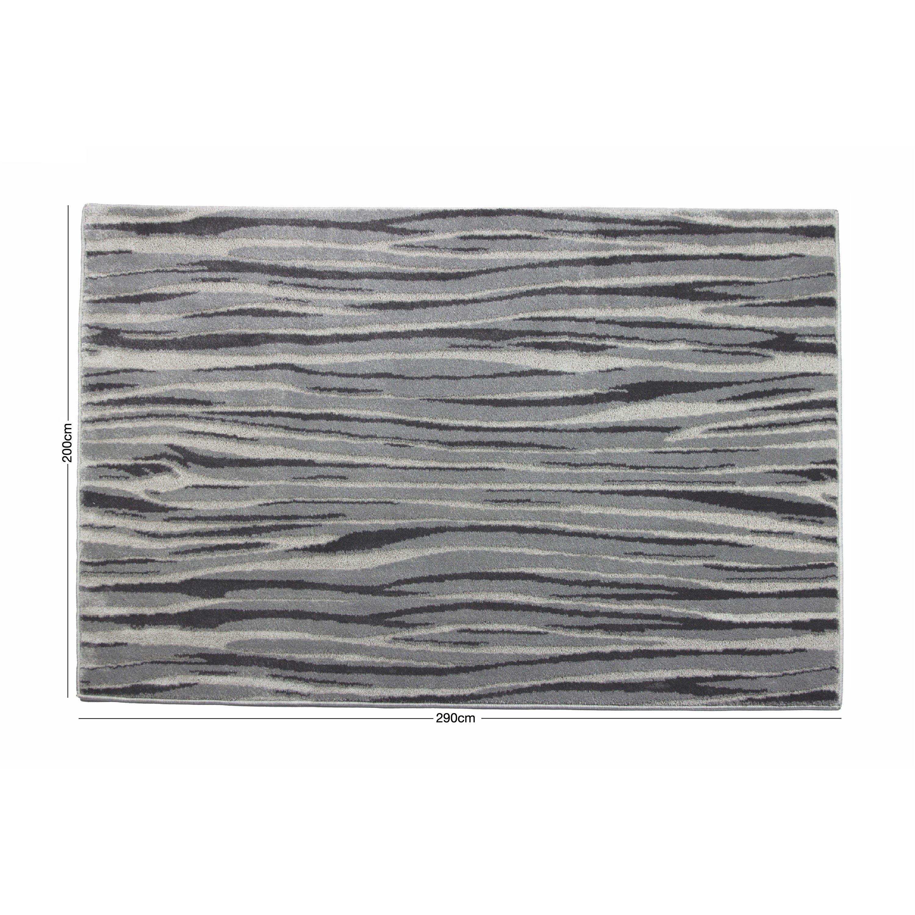 Grey - Arthouse - Rhythm Willow Grey 200 x 290cm Rug - 5