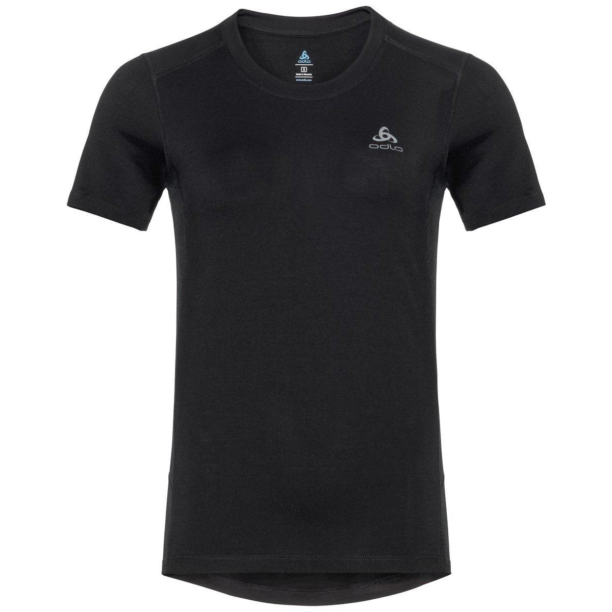 Odlo Women's Merino Short-Sleeve Baselayer Top - Black - 8 (XS)