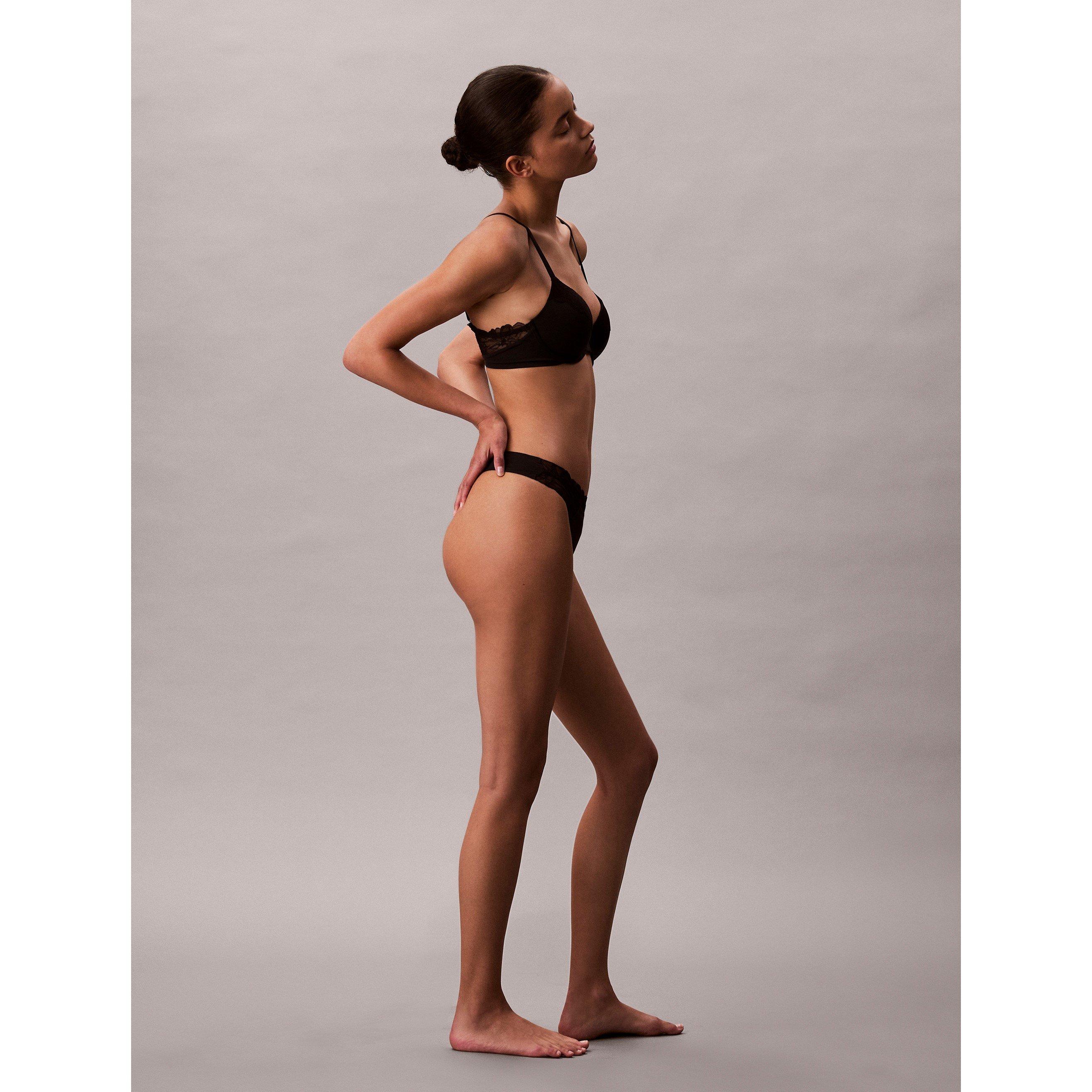 Black - Calvin Klein - Women's Performance Fit Thongs - 3