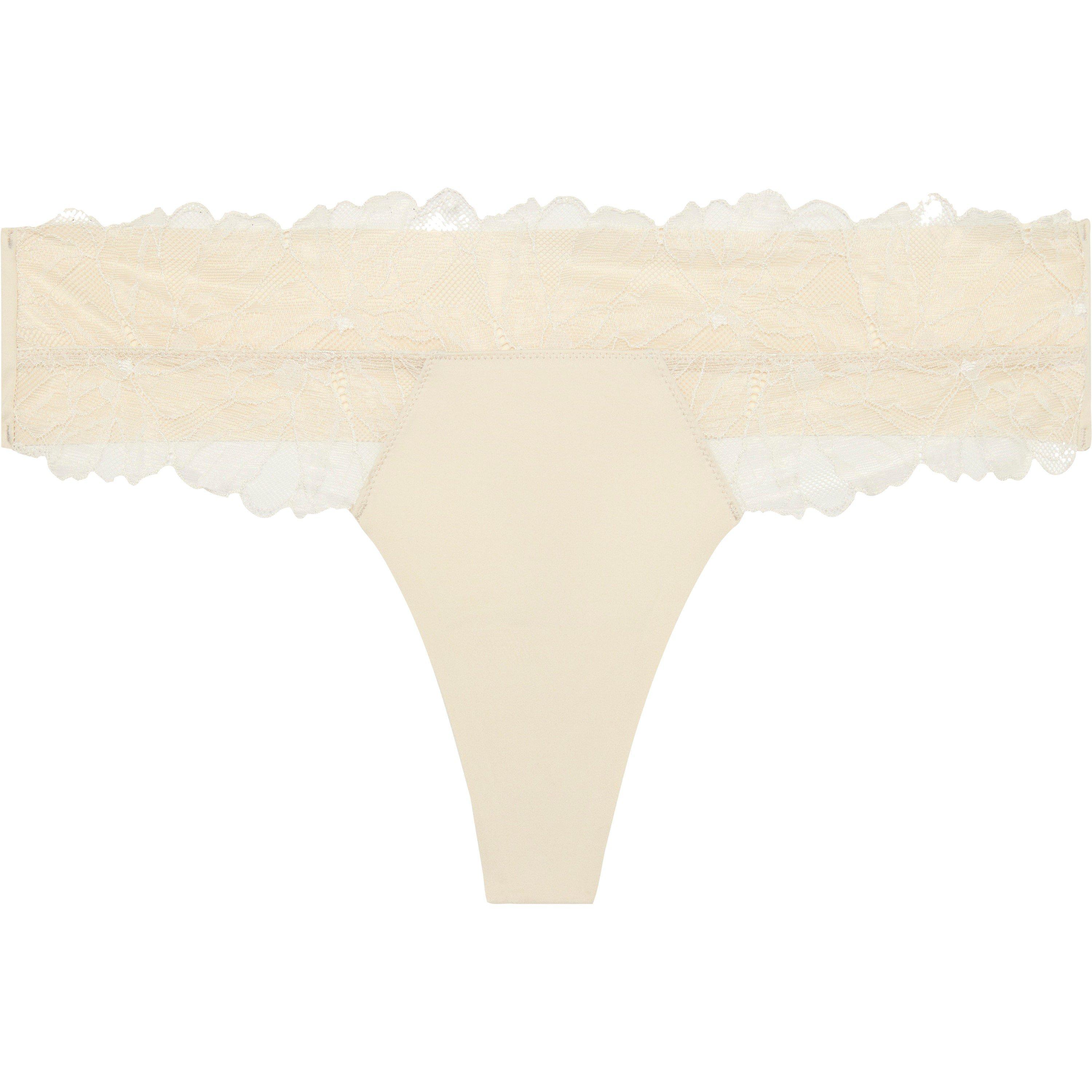 Calvin Klein Women's Performance Fit Seamless Thong - Bone White - 10 (S)