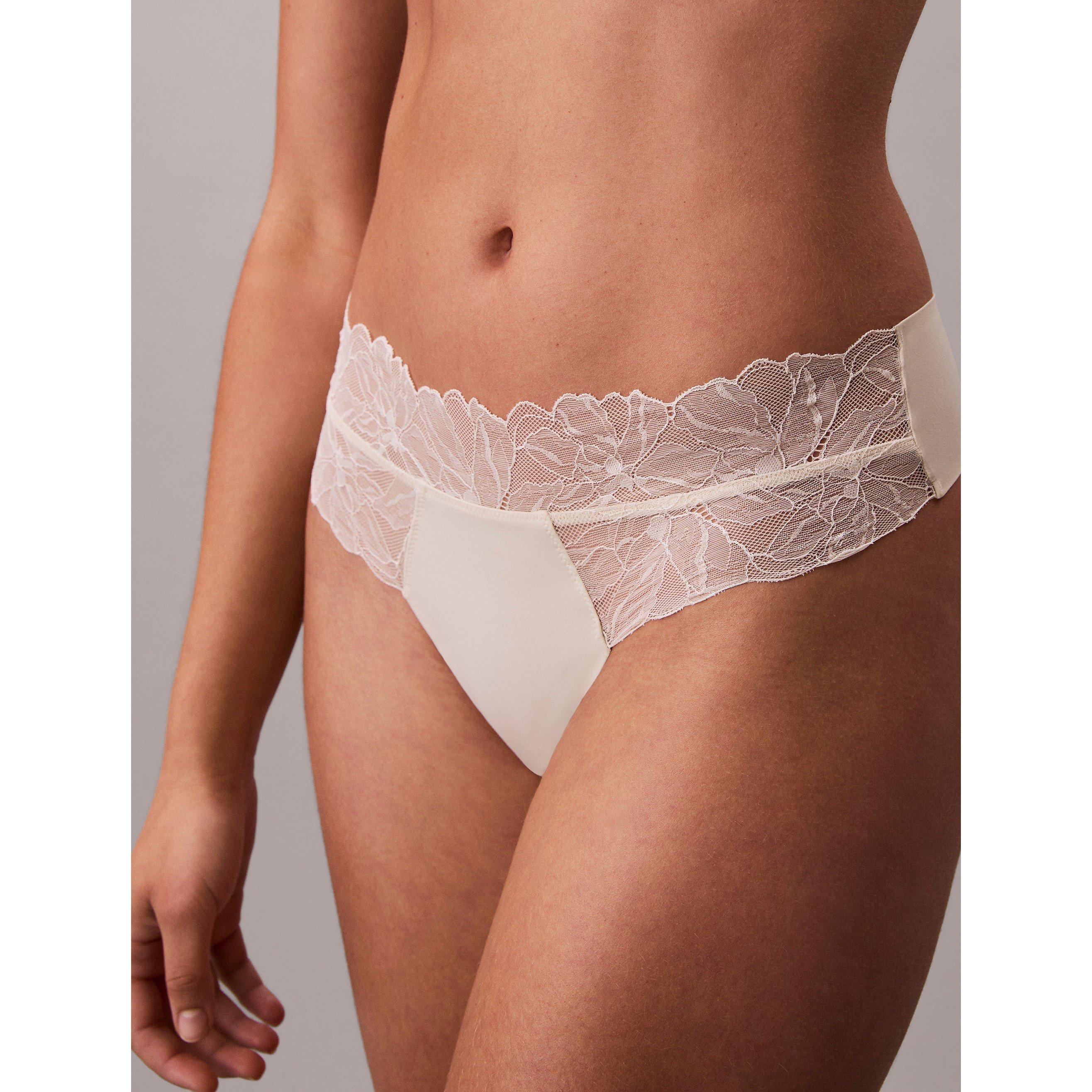 Bone White - Calvin Klein - Women's Performance Fit Seamless Thong - 6