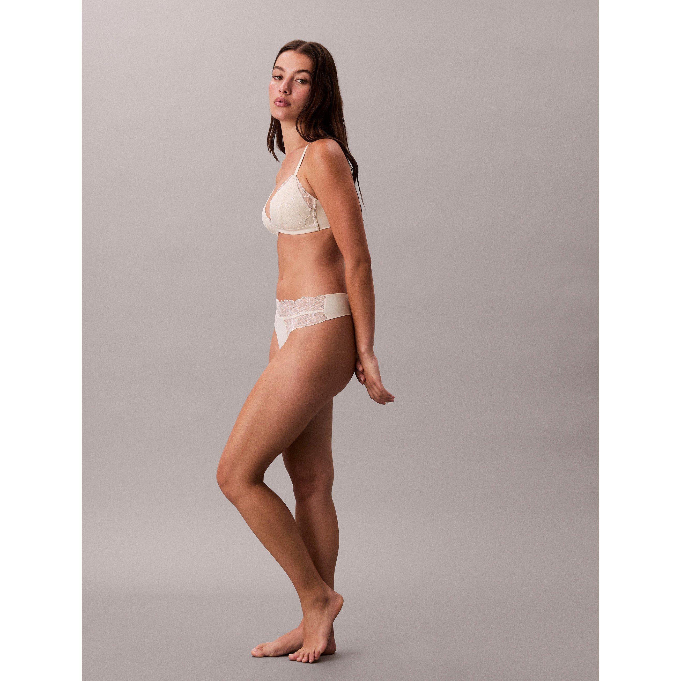 Bone White - Calvin Klein - Women's Performance Fit Seamless Thong - 7