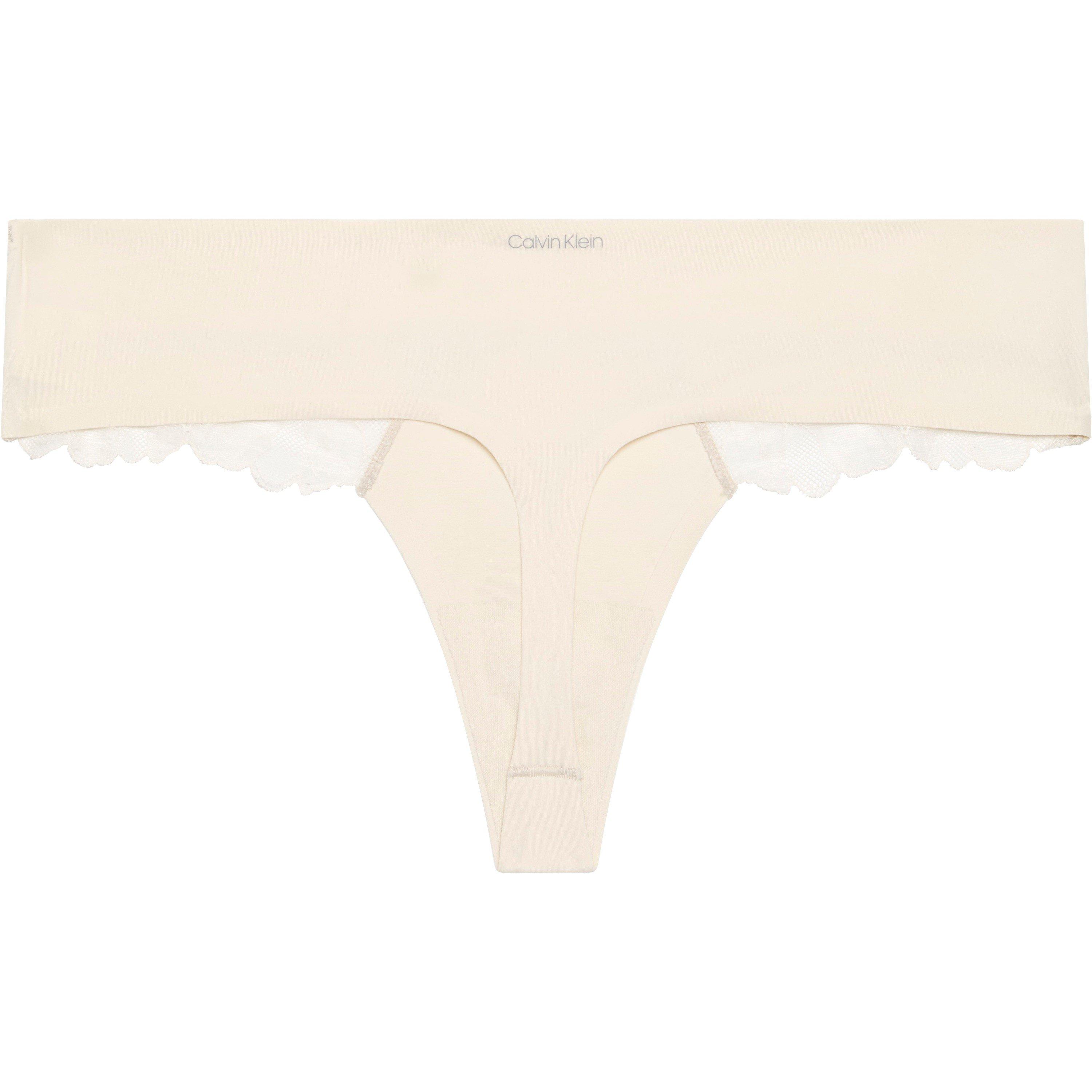Bone White - Calvin Klein - Women's Performance Fit Seamless Thong - 8