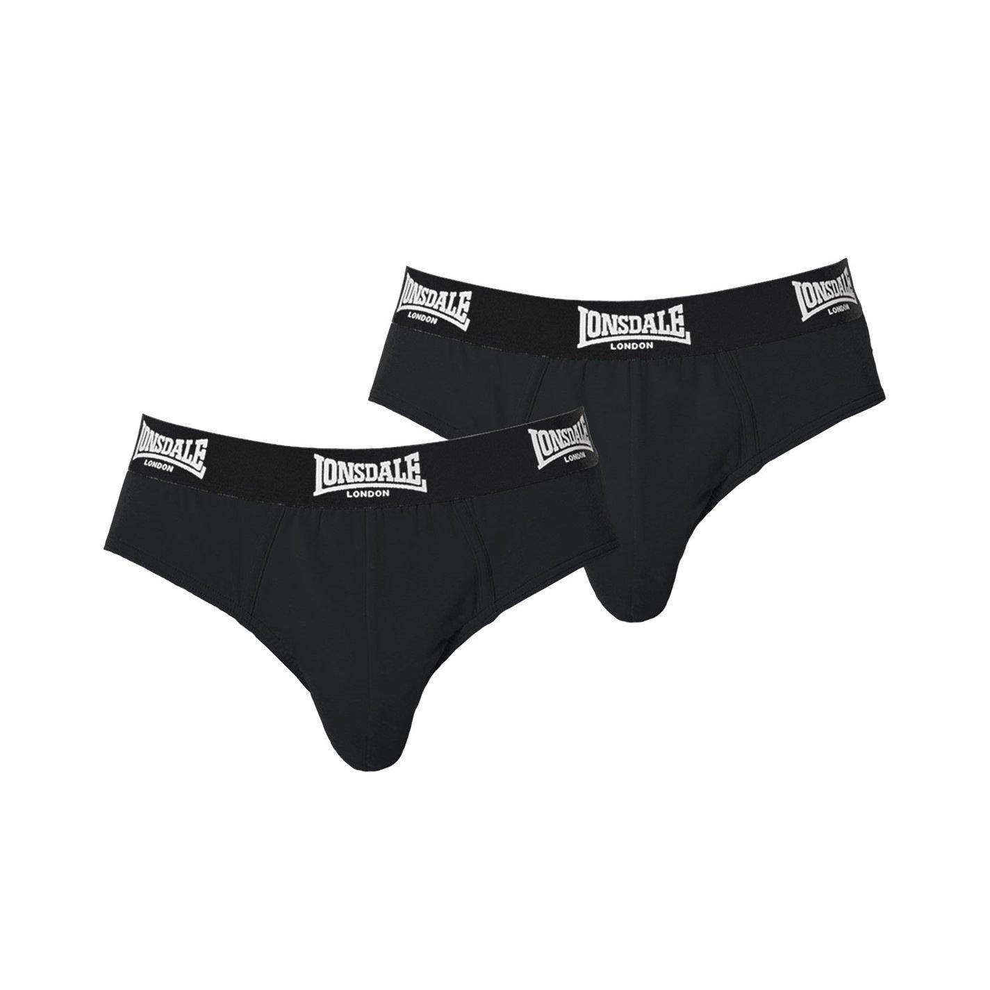 Black - Lonsdale - 2Pk Brief Mens - 1