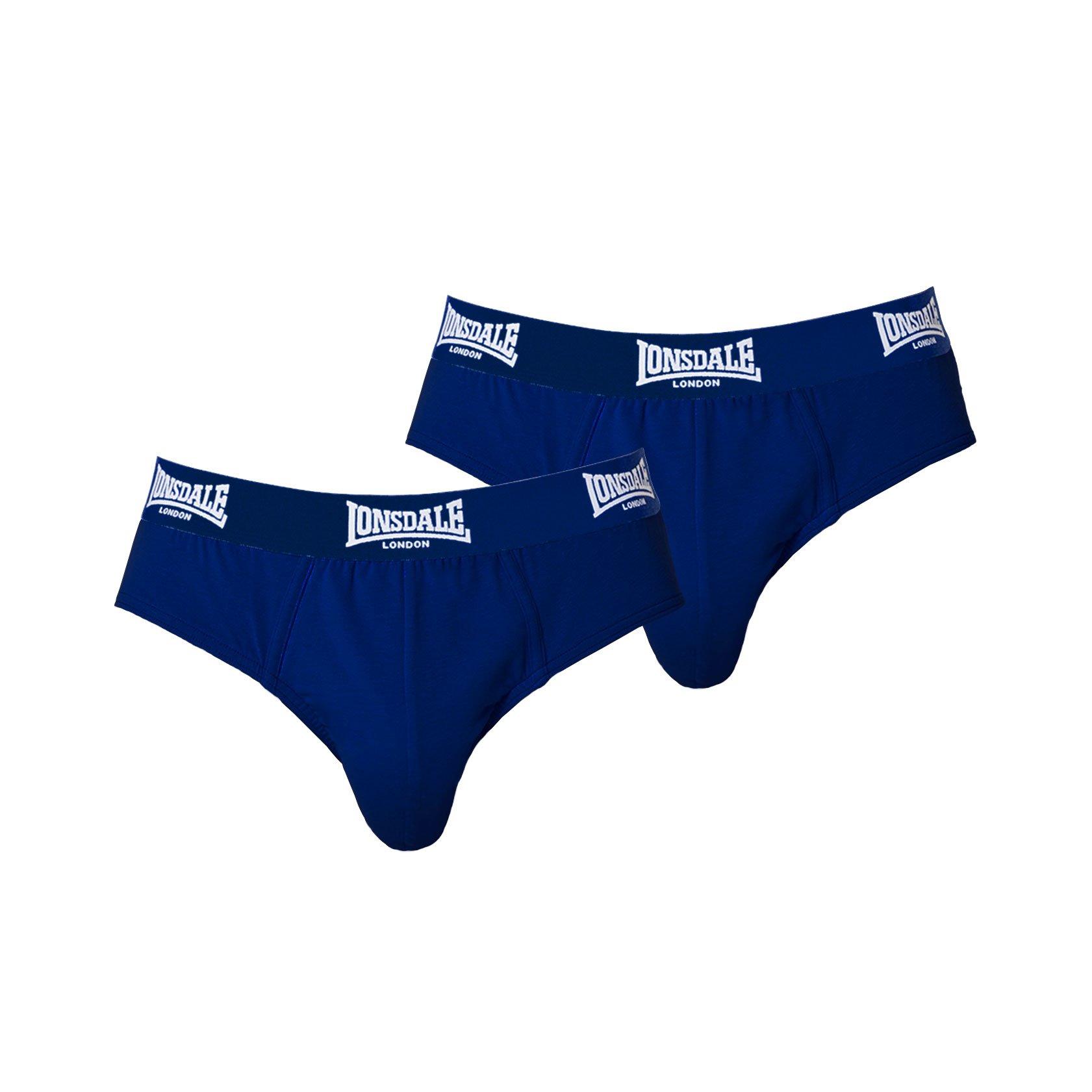 Lonsdale Men's 2-Pack Briefs - Navy - Small