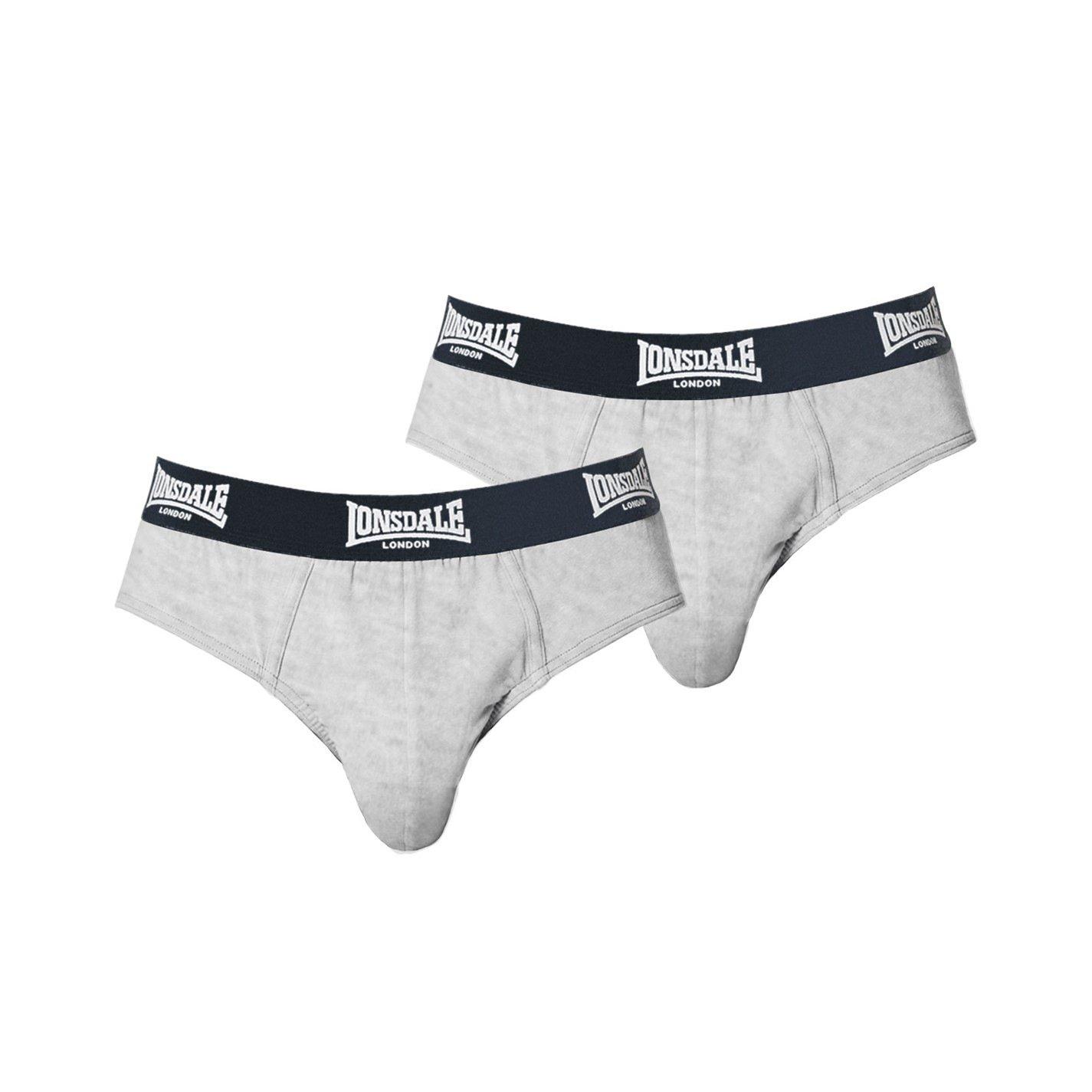 Lonsdale Men's Grey 2Pk Brief in Size M, Sports Direct - Image 2