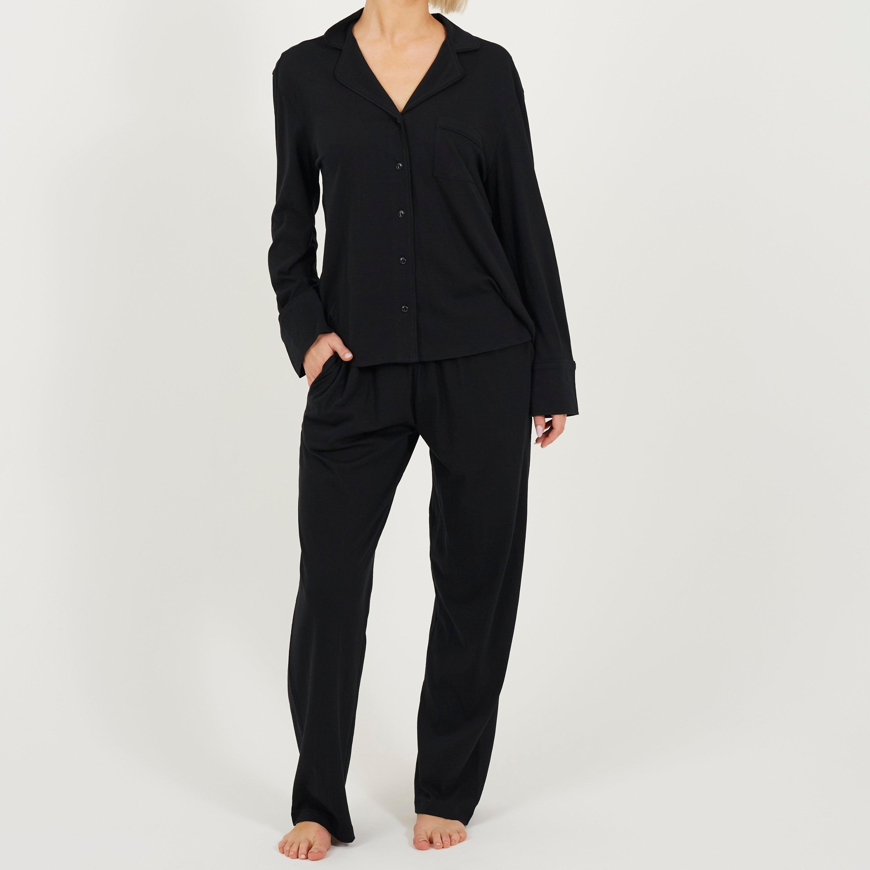 Schwarz - Brave Soul - Brave Soul Ladies Black Pyjama Set - 1