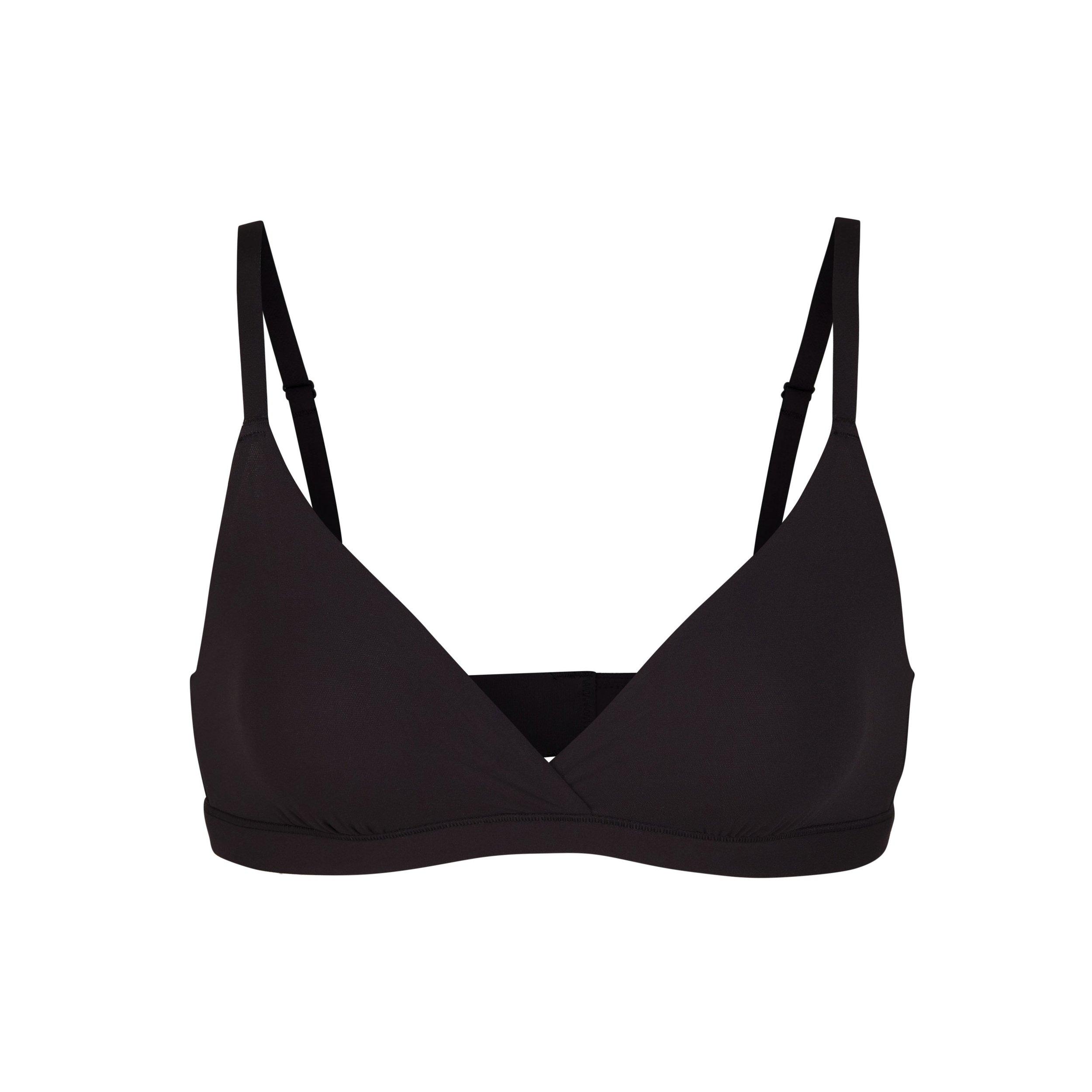 SKIMS Womens Fits Everybody Crossover Bralette - Onyx - Size 12 (M)