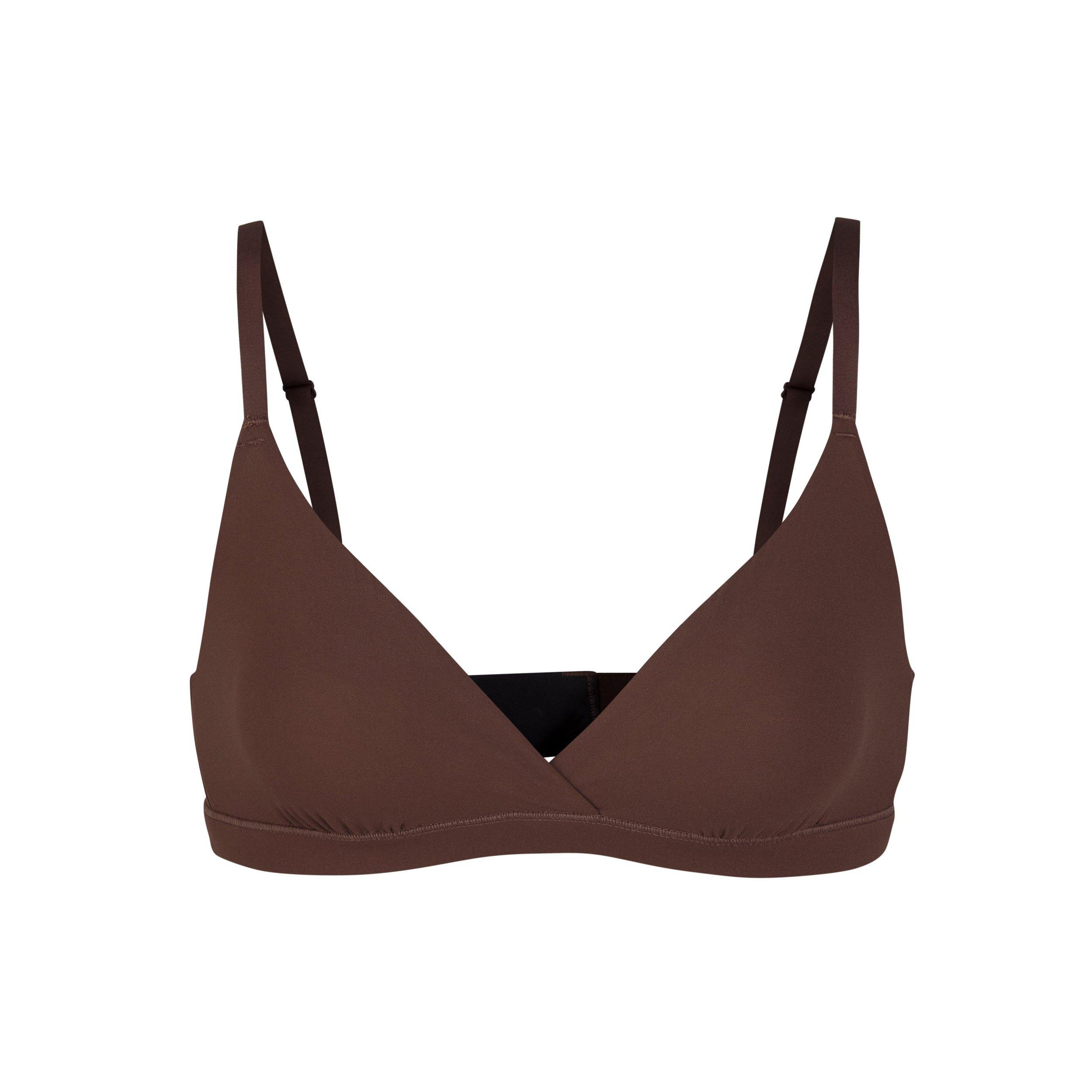 SKIMS Womens Fits Everybody Crossover Bralette - Cocoa - Size 14 (L)