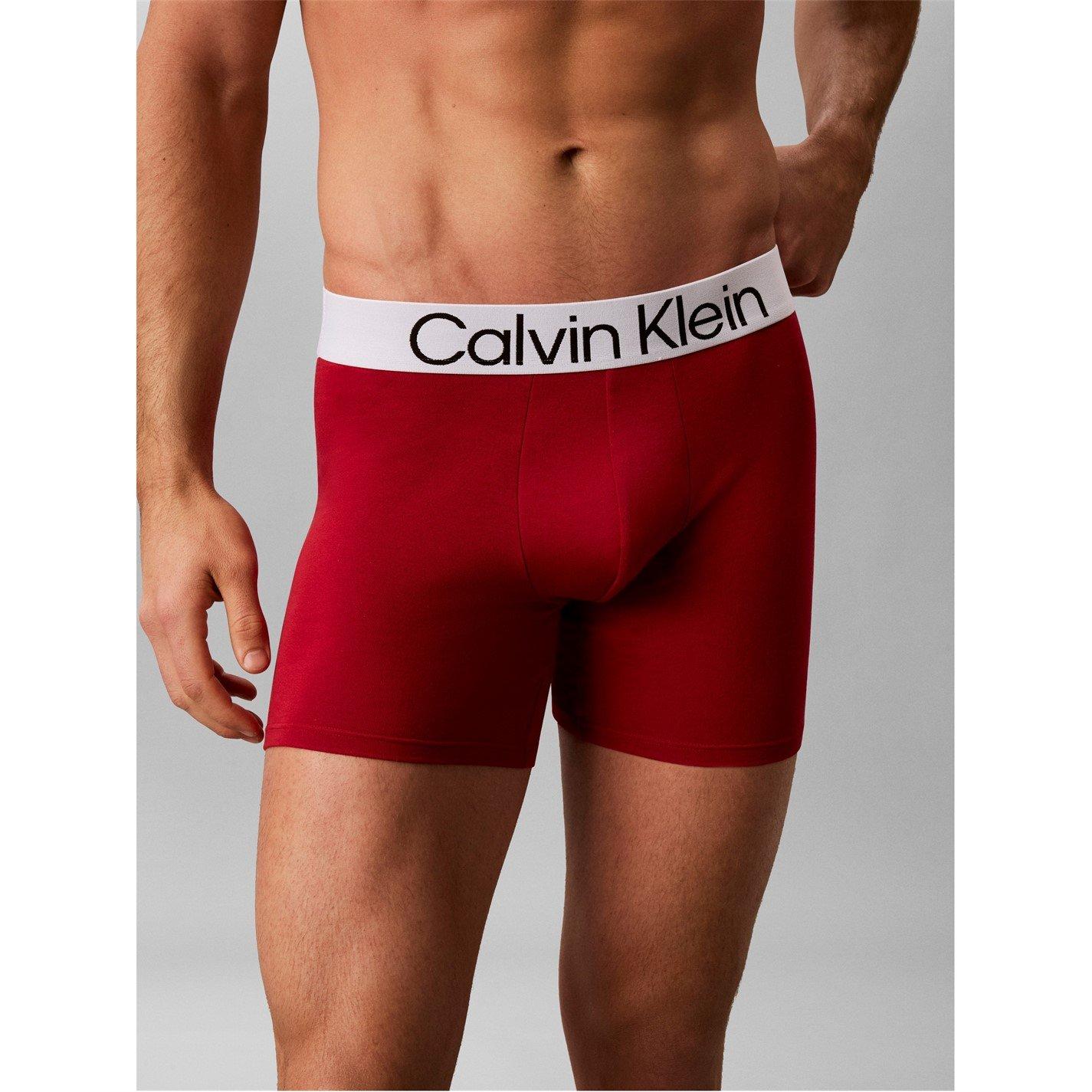Calvin Klein Men's Single Boxer - Red - Medium