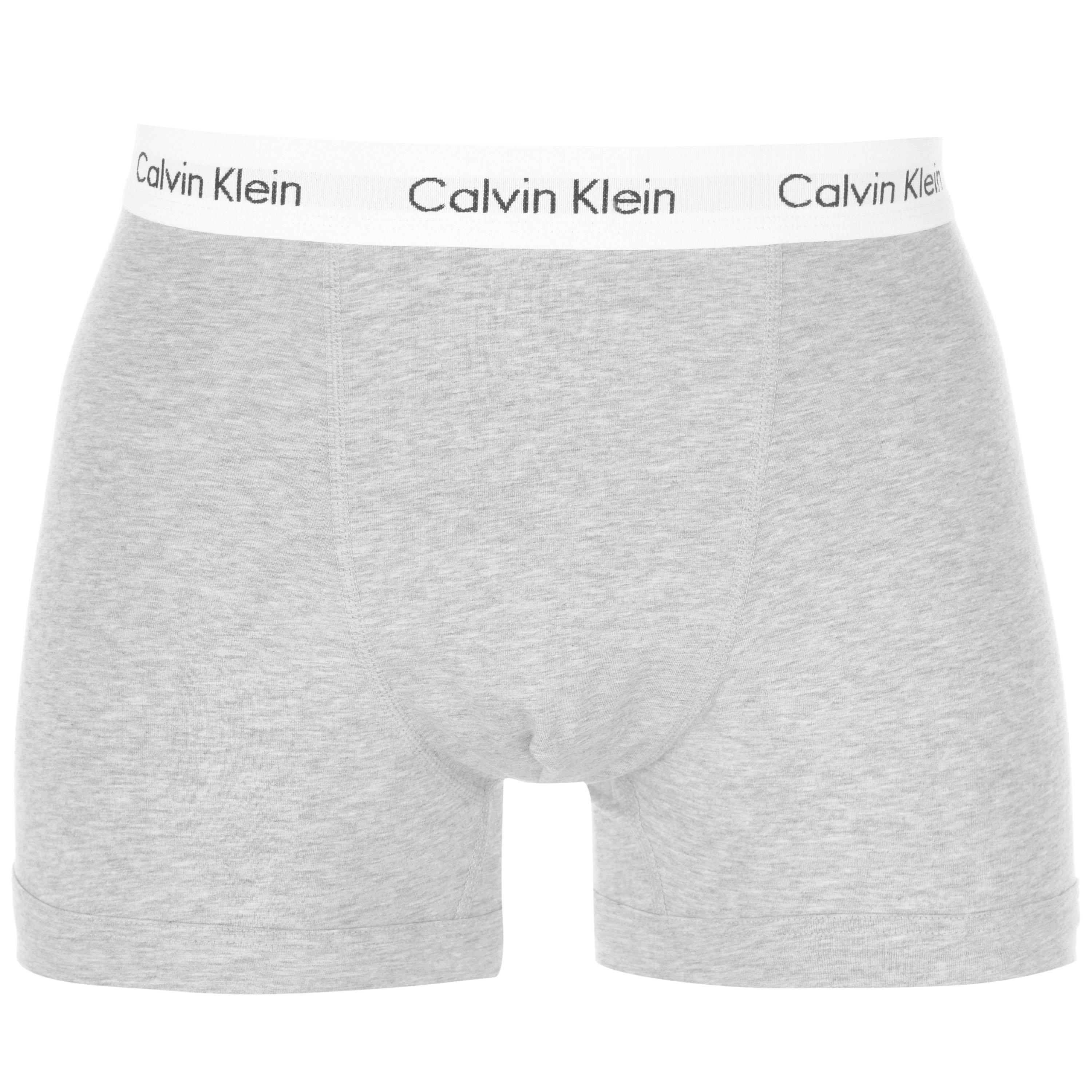 Wht/Blk/Gry - Calvin Klein - Cotton Stretch Boxer Shorts - 14