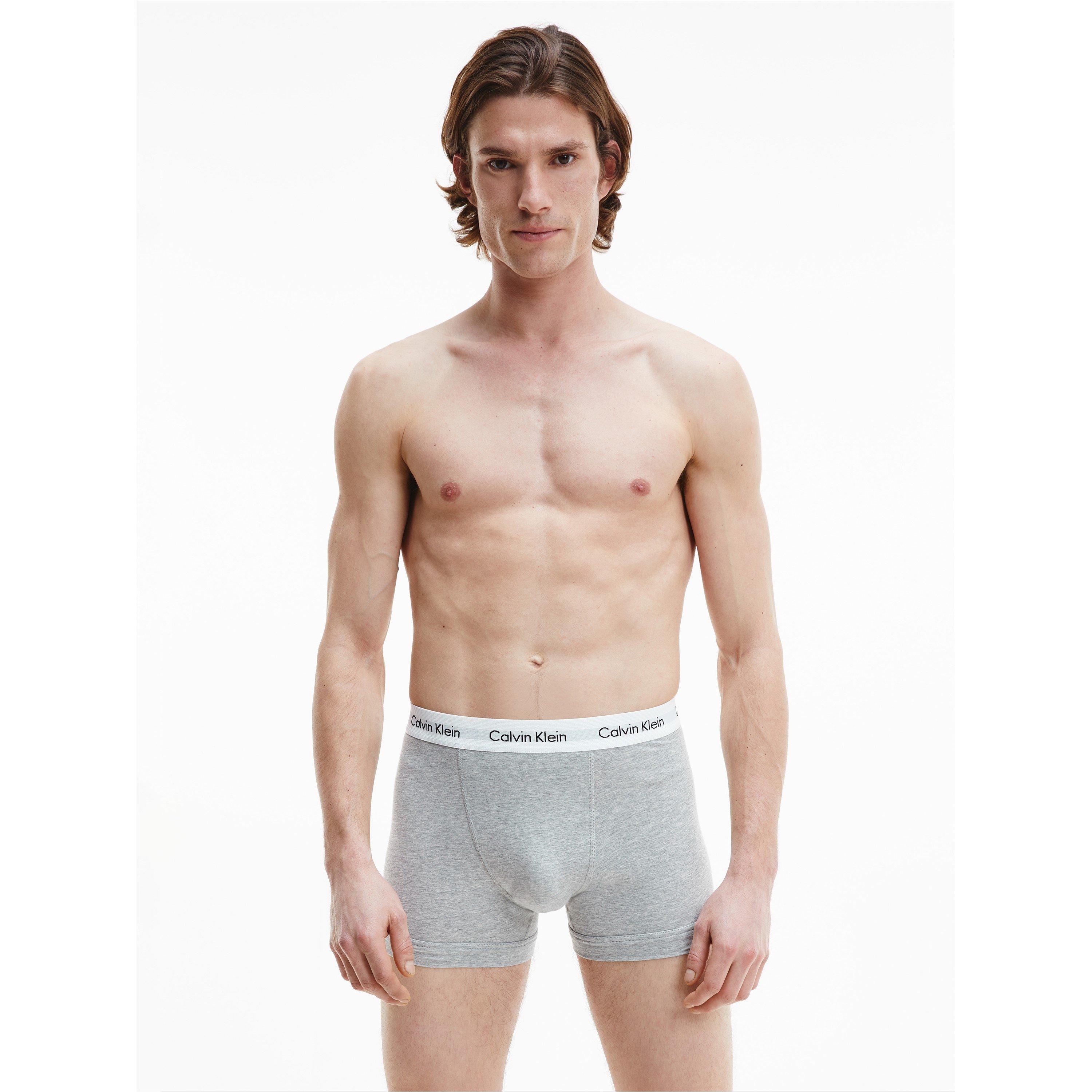 Wht/Blk/Gry - Calvin Klein - Cotton Stretch Boxer Shorts - 6
