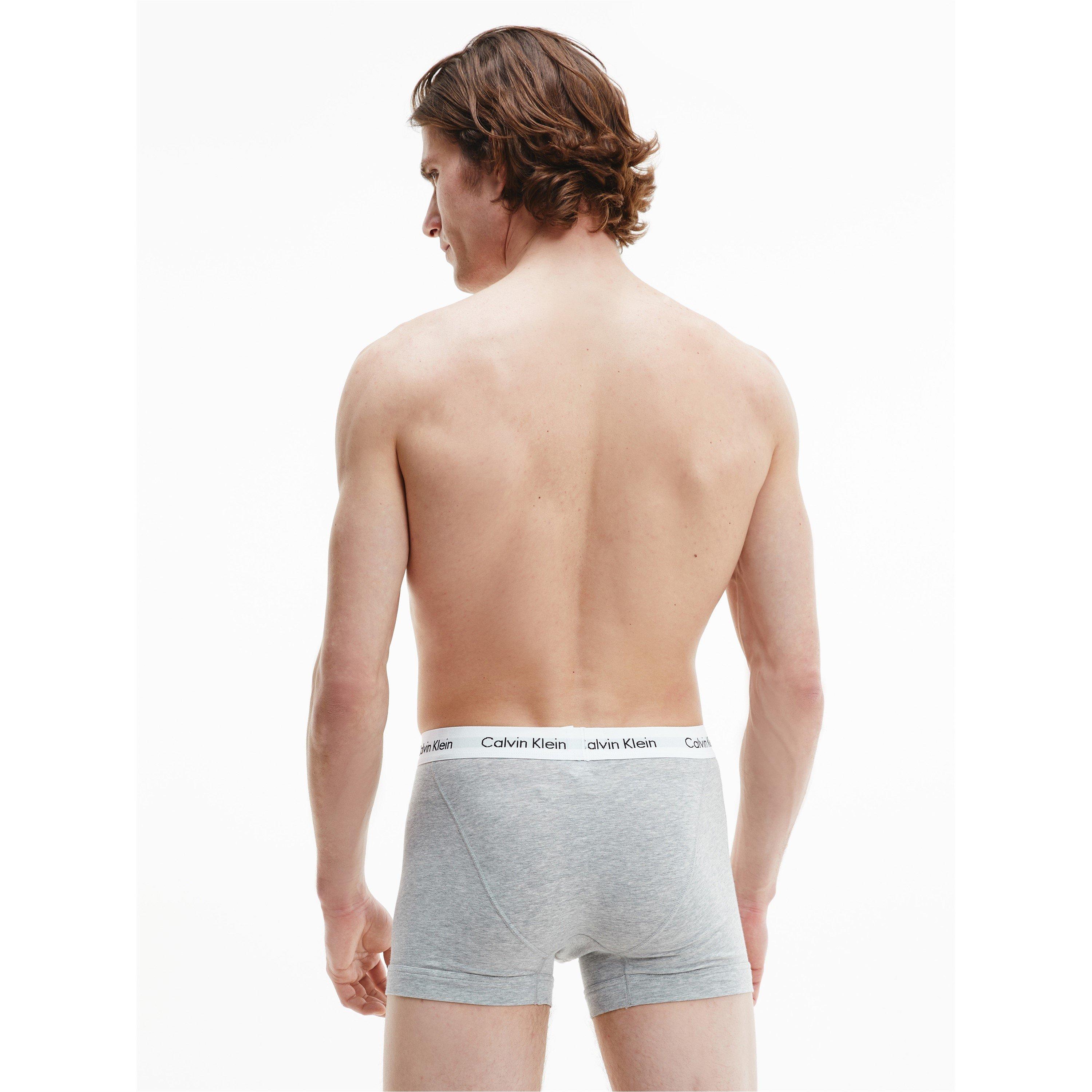 Wht/Blk/Gry - Calvin Klein - Cotton Stretch Boxer Shorts - 7