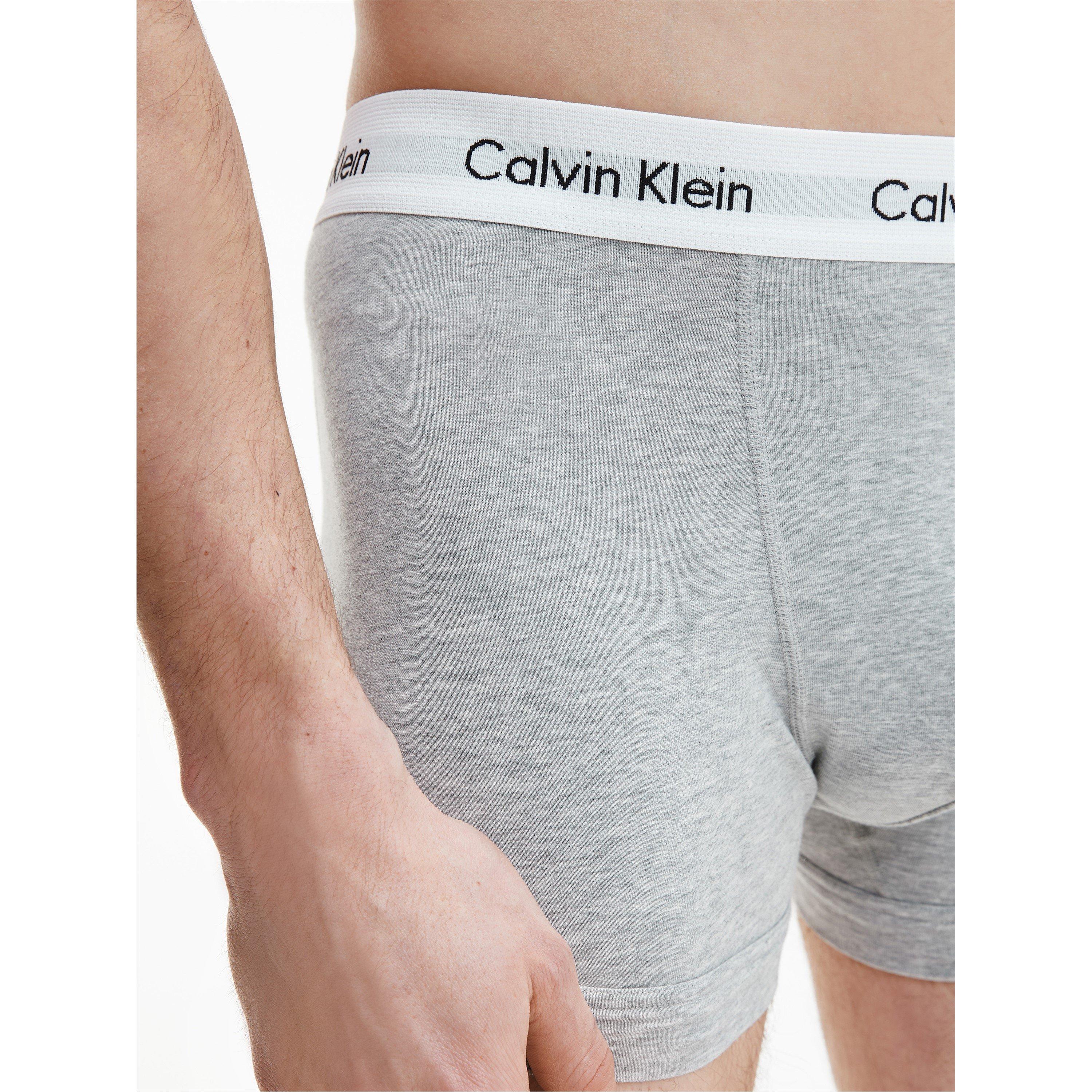 Wht/Blk/Gry - Calvin Klein - Cotton Stretch Boxer Shorts - 8