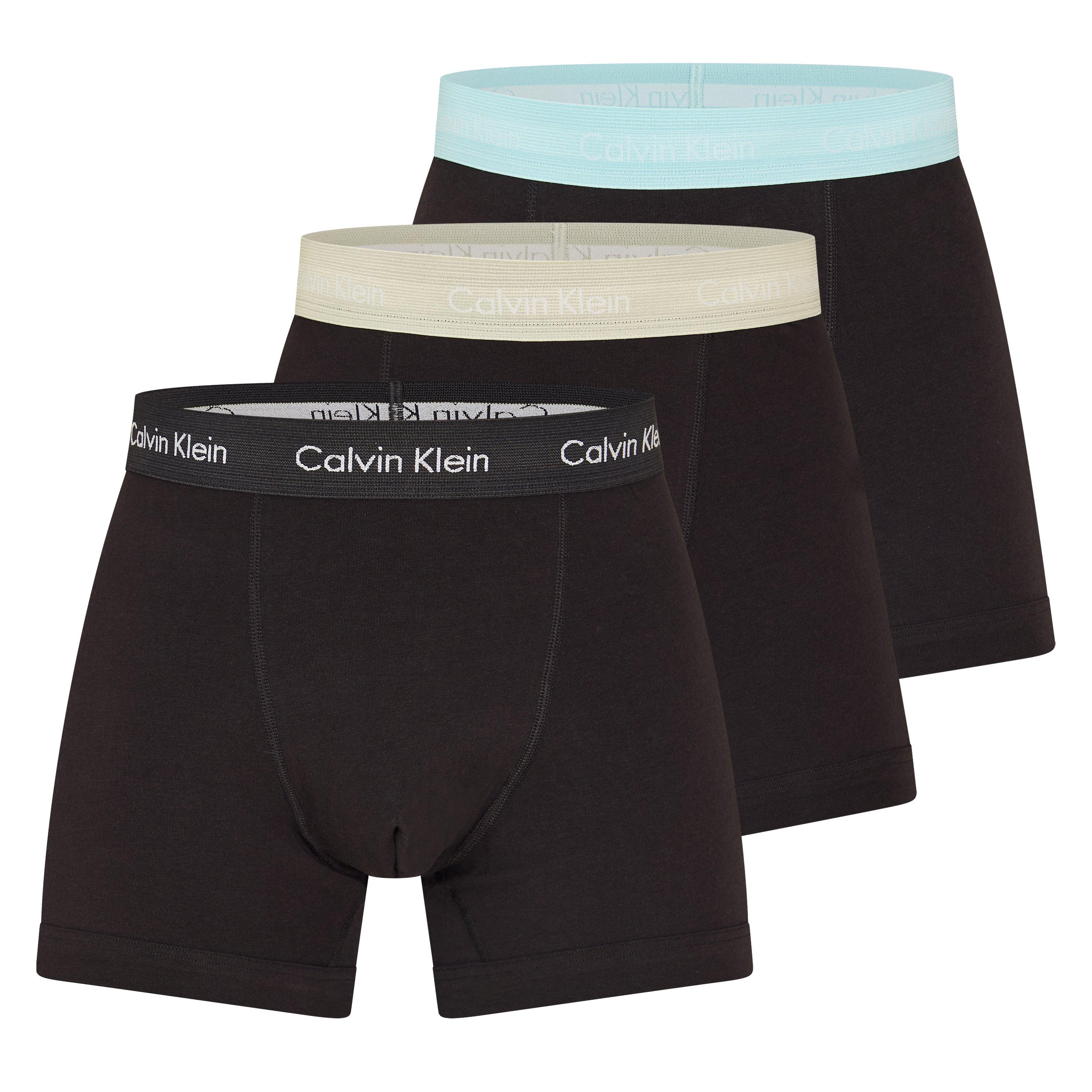 Calvin Klein Men's 3-Pack Cotton Stretch Boxer Shorts - Black - Small