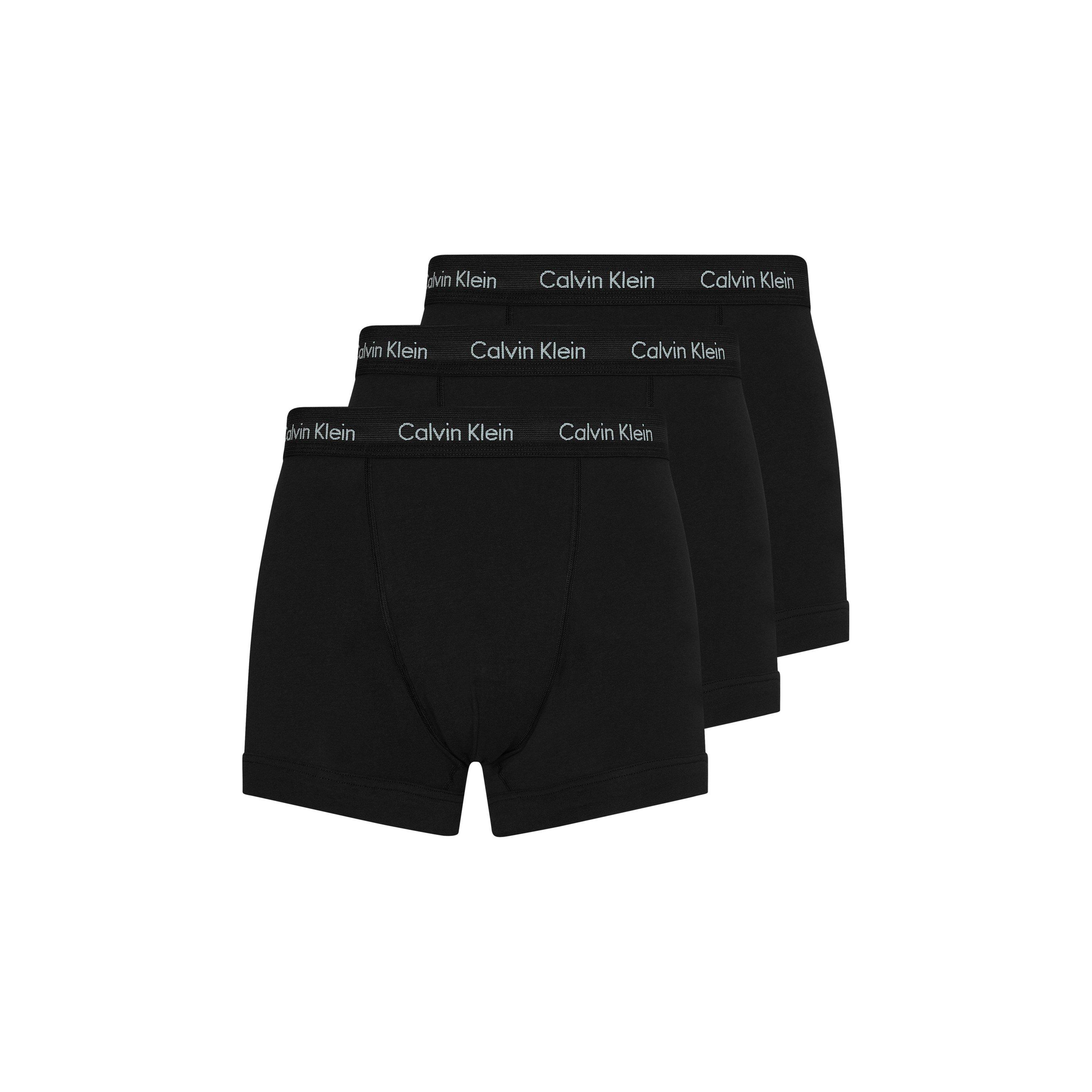 Calvin Klein Cotton Stretch 3 Pack Trunk, All Black(Size: M) - Image 4