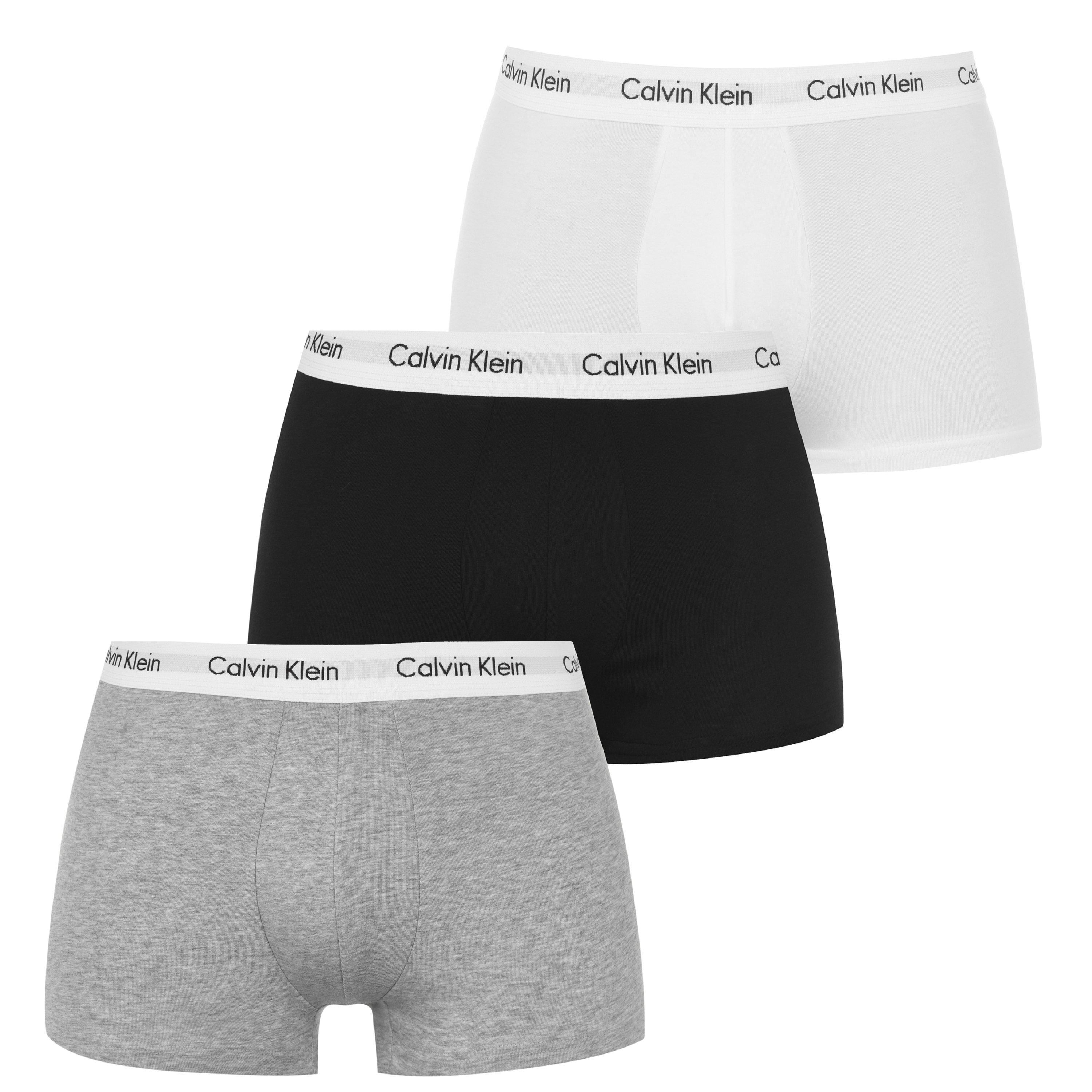 Wht/Blk/Gry - Calvin Klein - 3-Pack Boxer Shorts Mens - 1