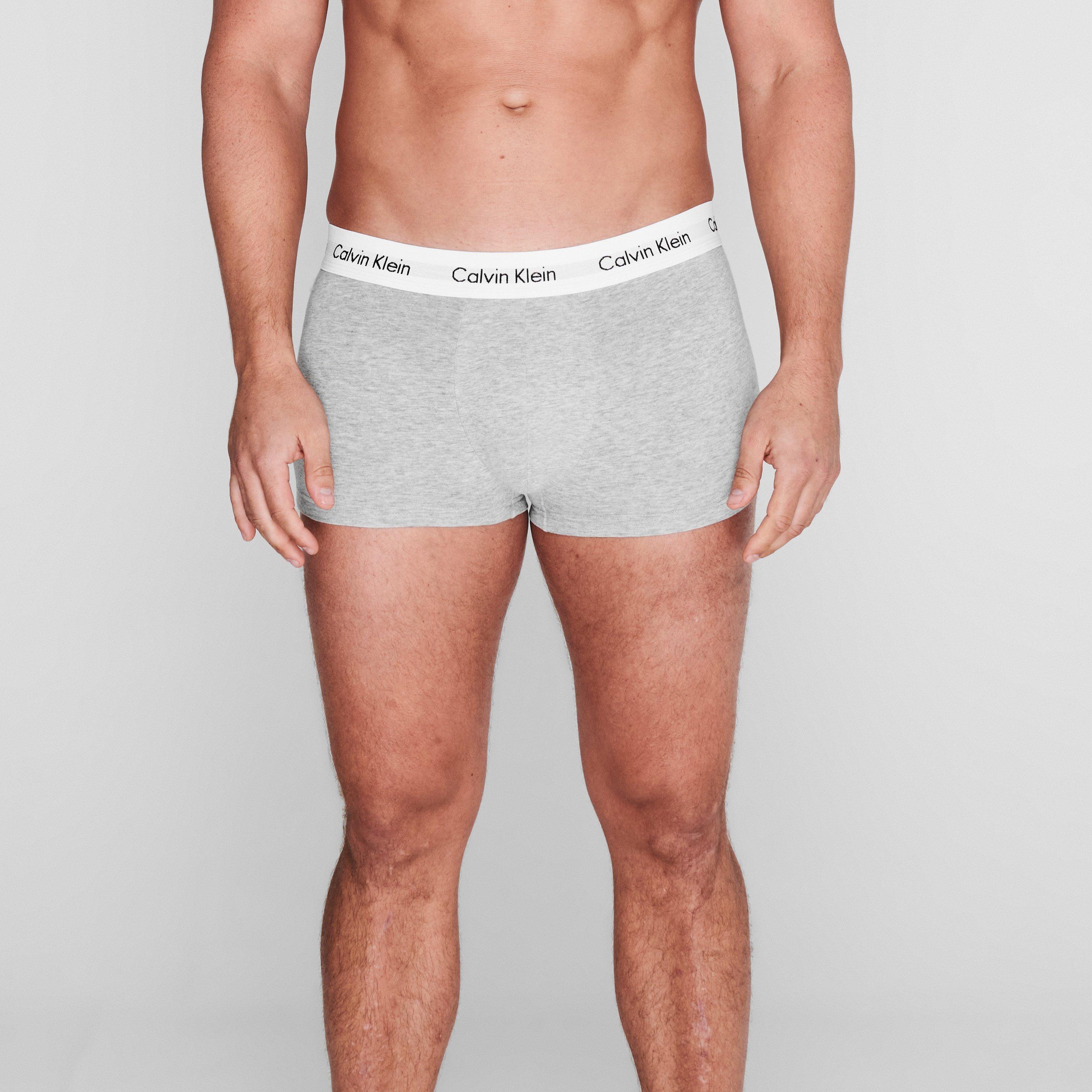 Wht/Blk/Gry - Calvin Klein - 3-Pack Boxer Shorts Mens - 2