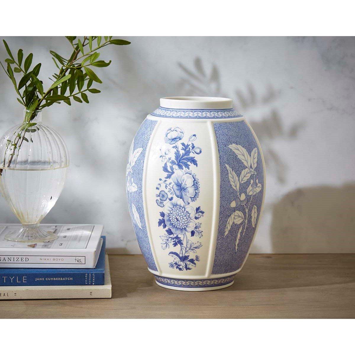 Blue White - Spode - Blue Italian British Flowers Vase - 6