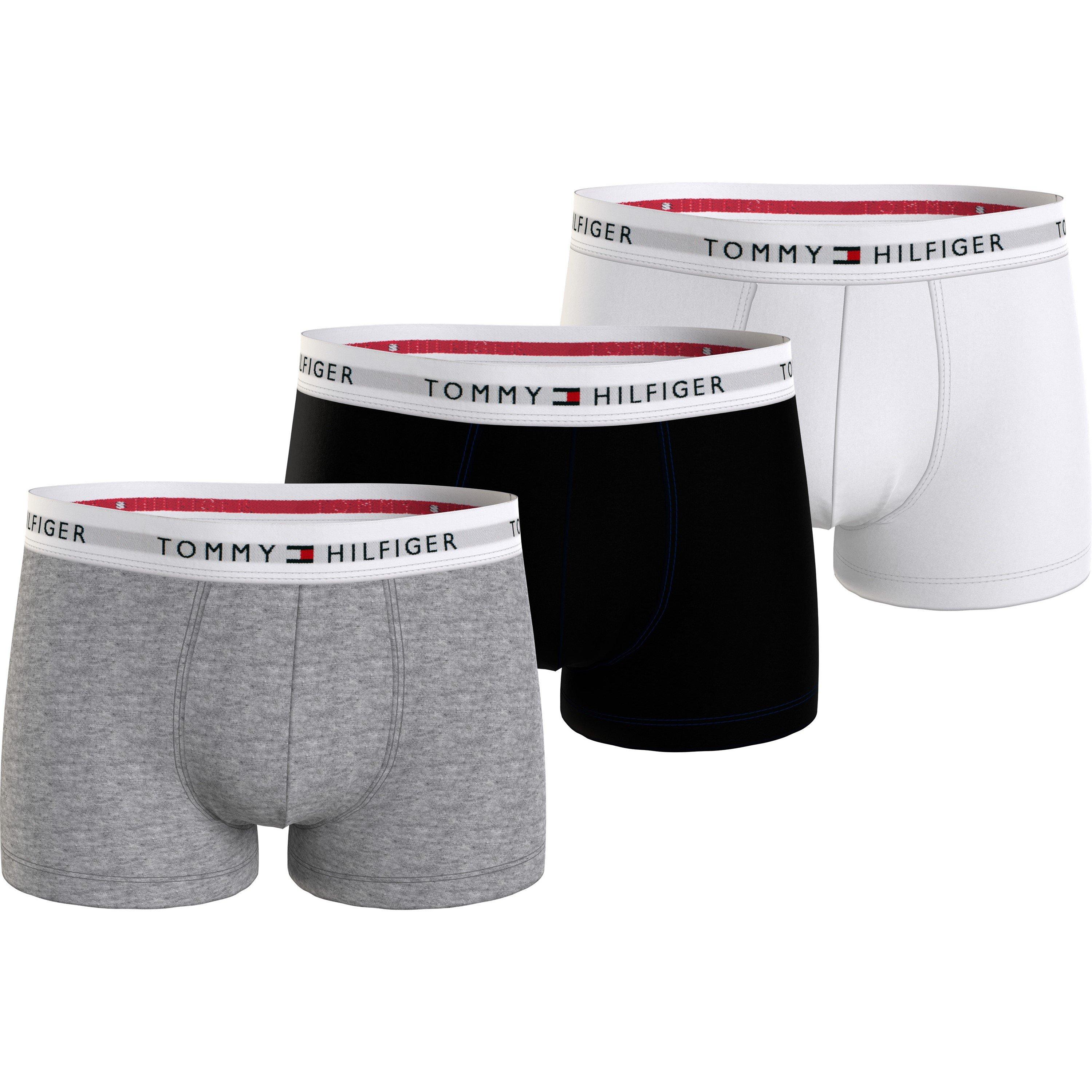 Blk/Wht/Gry 0UC - Tommy Hilfiger - 3-Pack Logo Waistband Trunks - 1