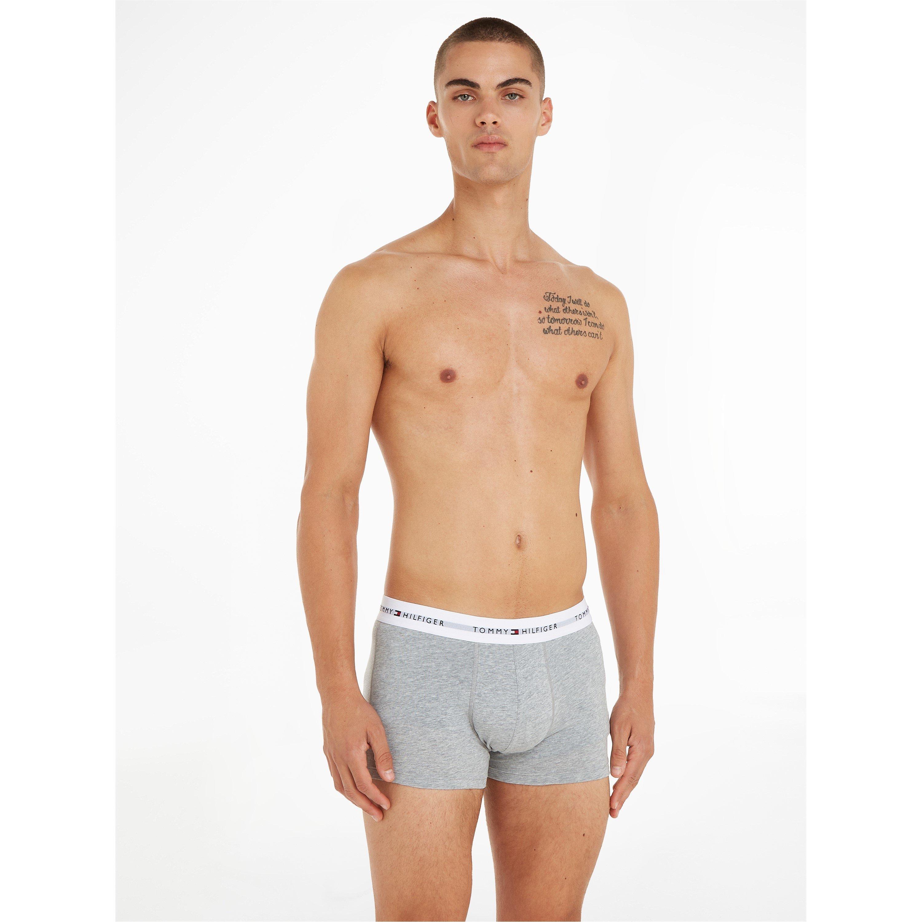 Blk/Wht/Gry 0UC - Tommy Hilfiger - 3 Pack Logo Waistband Trunks - 4