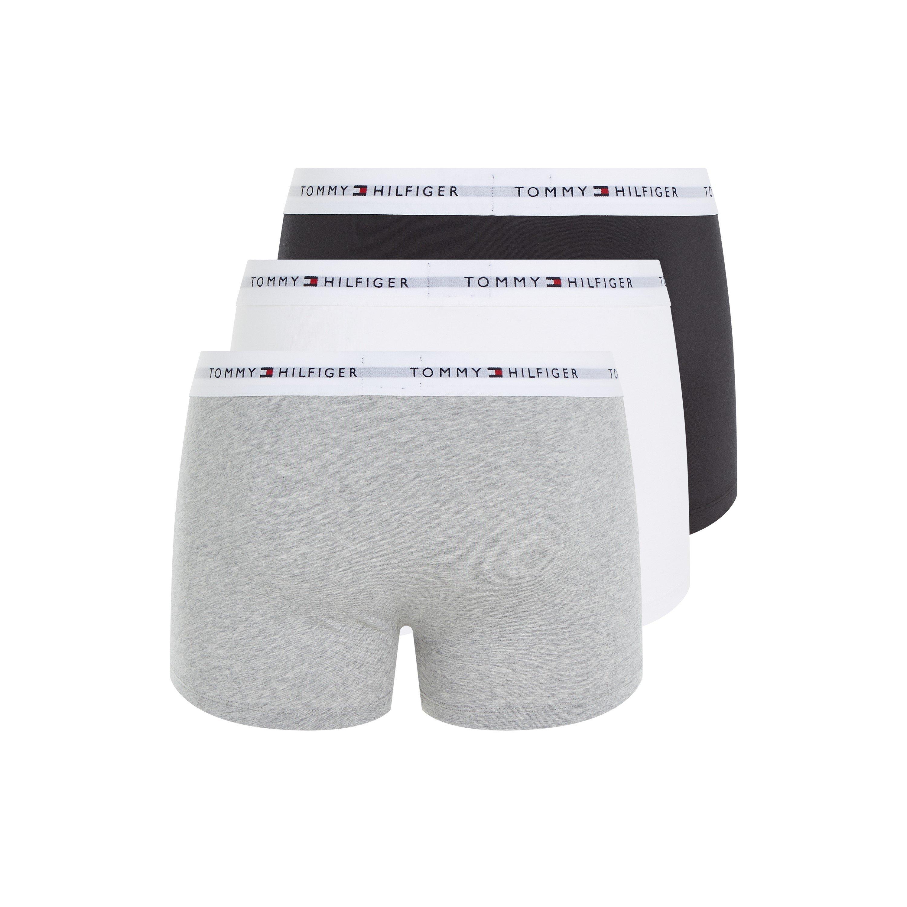 Blk/Wht/Gry 0UC - Tommy Hilfiger - 3 Pack Logo Waistband Trunks - 8
