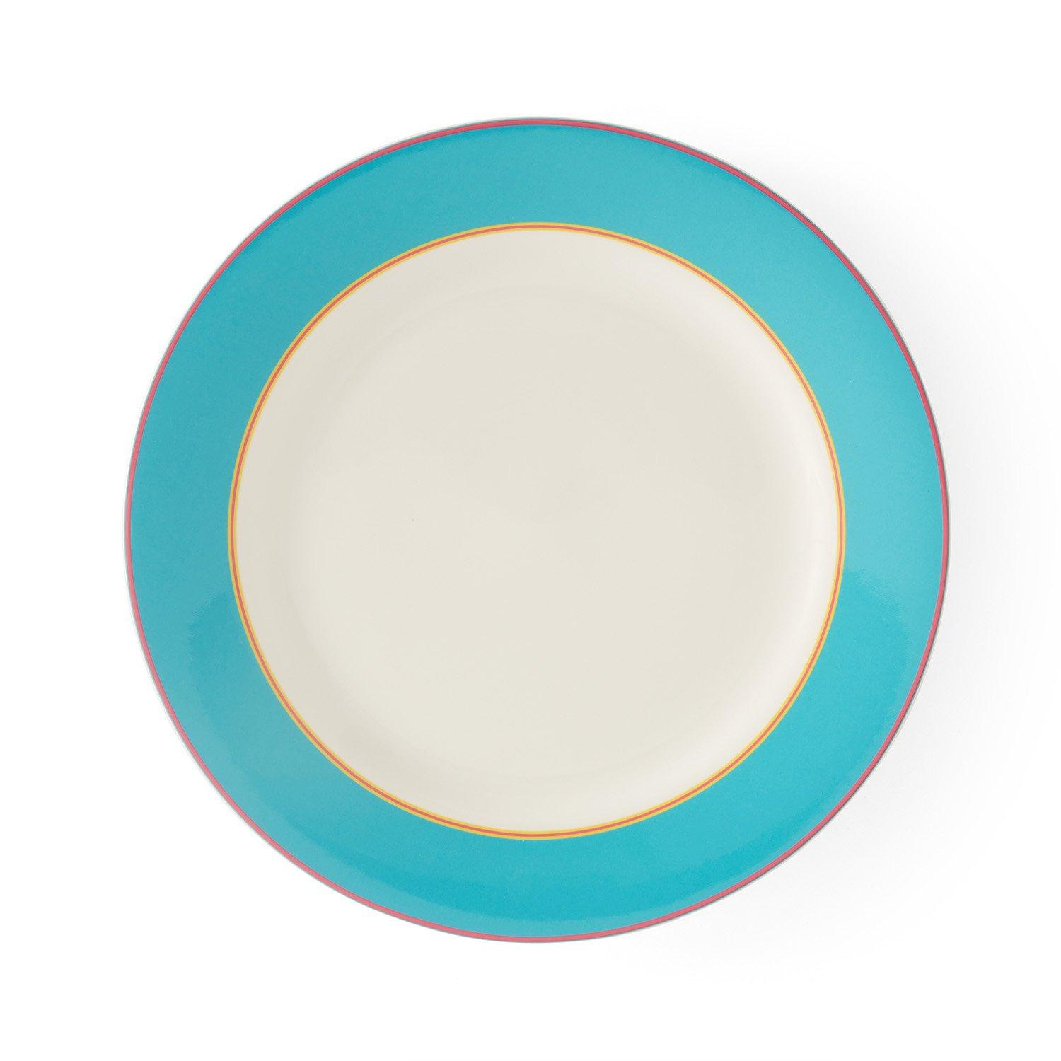 Spode Kit Kemp  Kit Kemp Calypso 4 Turquiose Dinner Plates - Blue