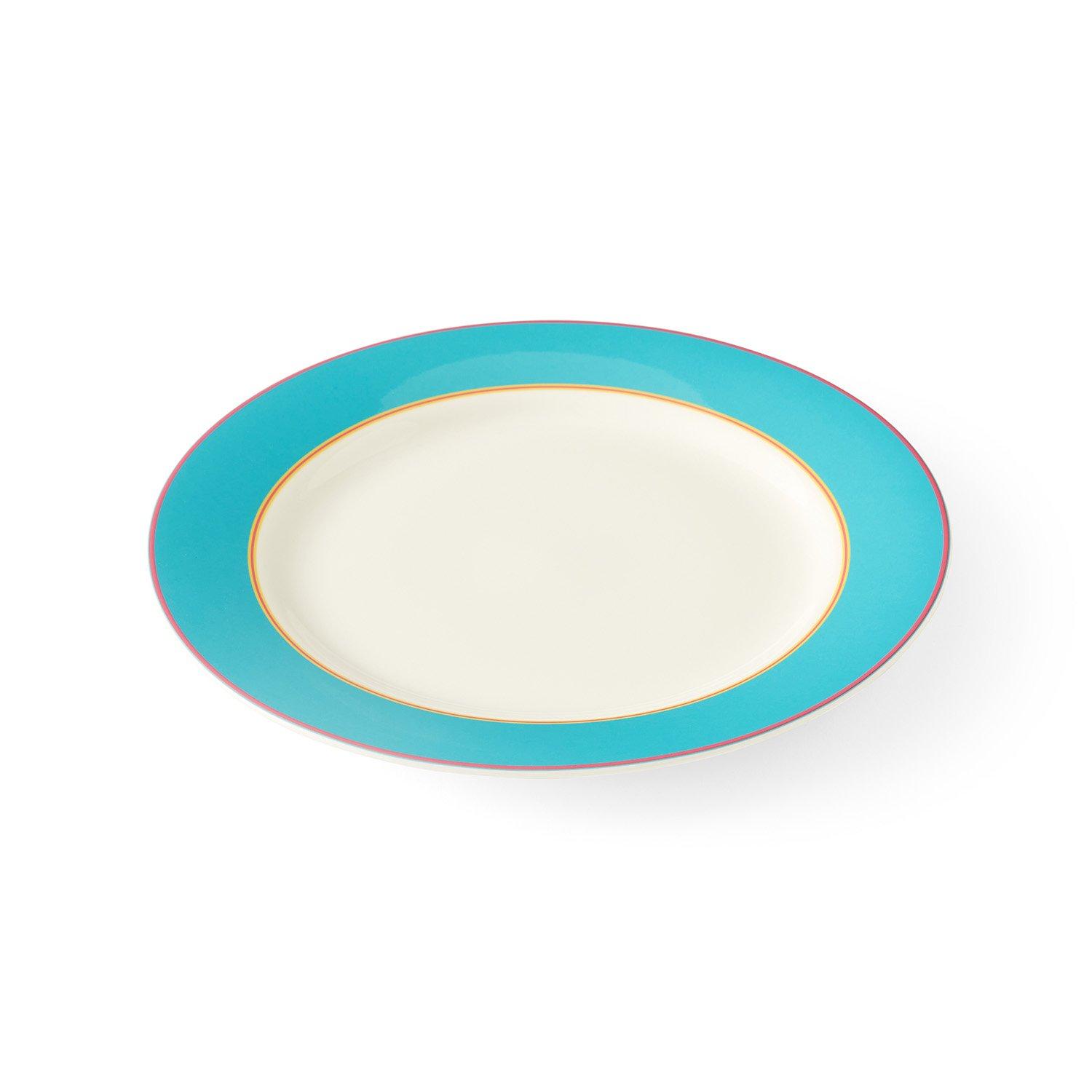 Blue - Spode Kit Kemp - Kit Kemp Calypso  4 Turquiose  Dinner Plates - 3