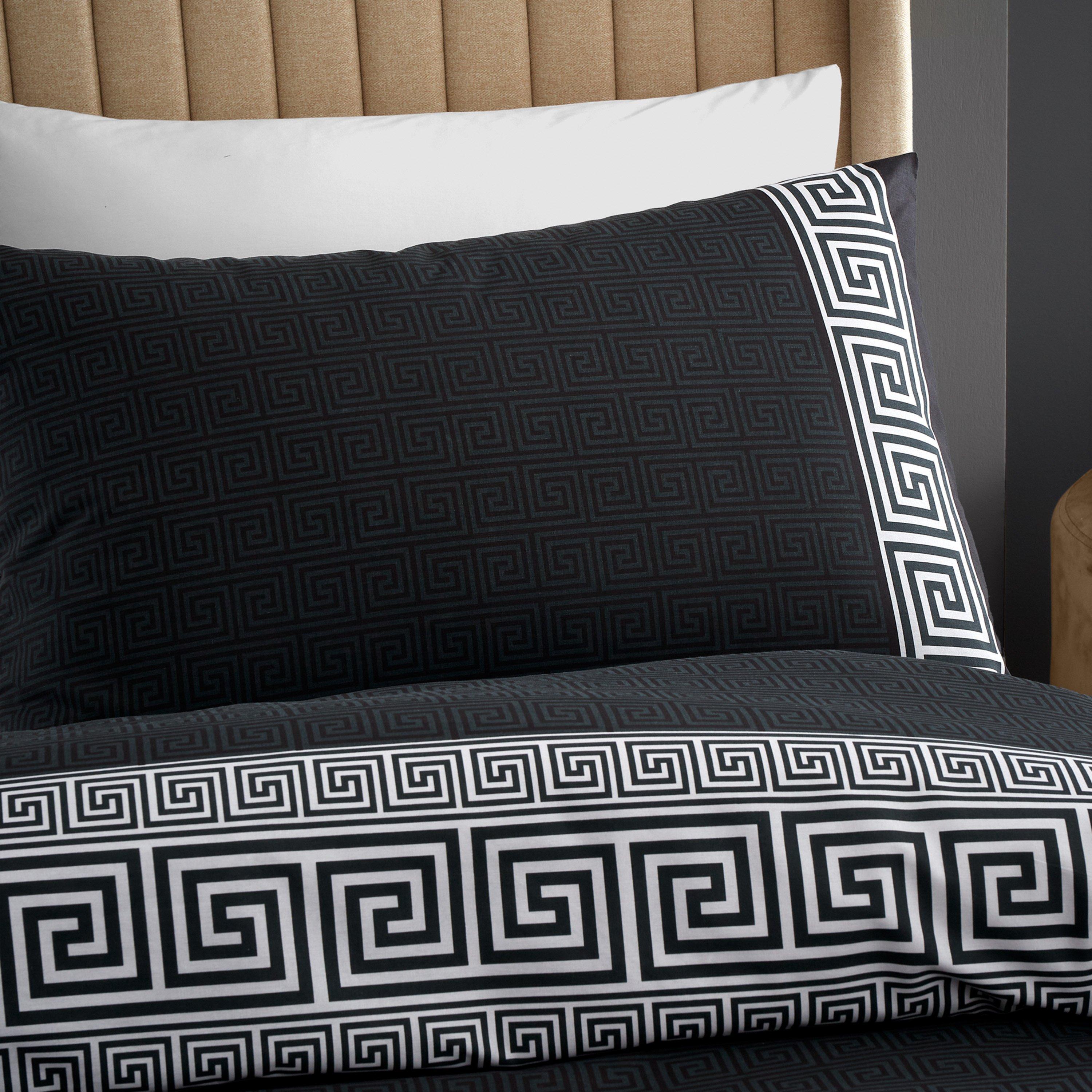 Sort - Catherine Lansfield - Greek Key Reversible Duvet Cover Set - 3