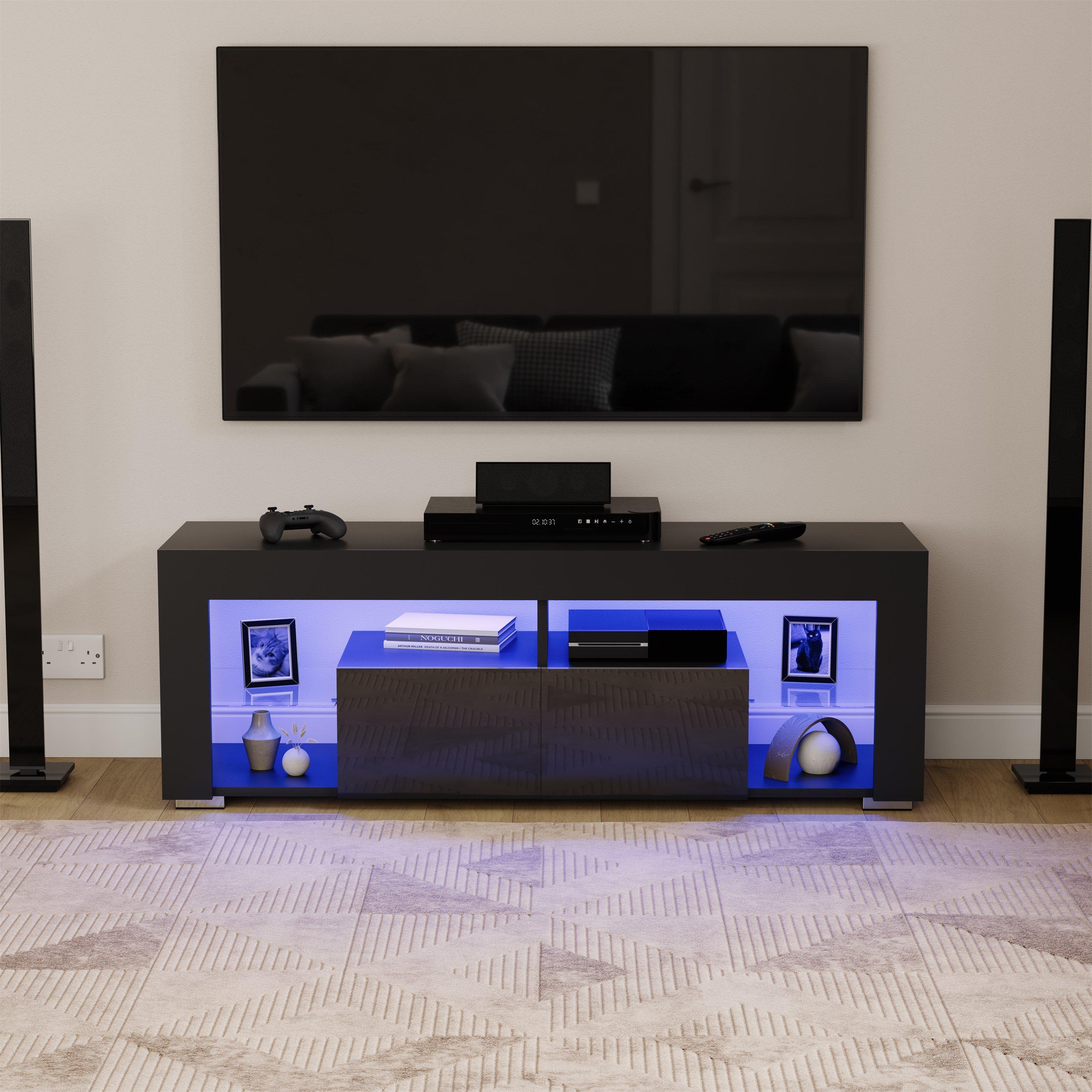 Black - Lassic - Vida Designs Luna 2 Drawer LED TV Unit - 3